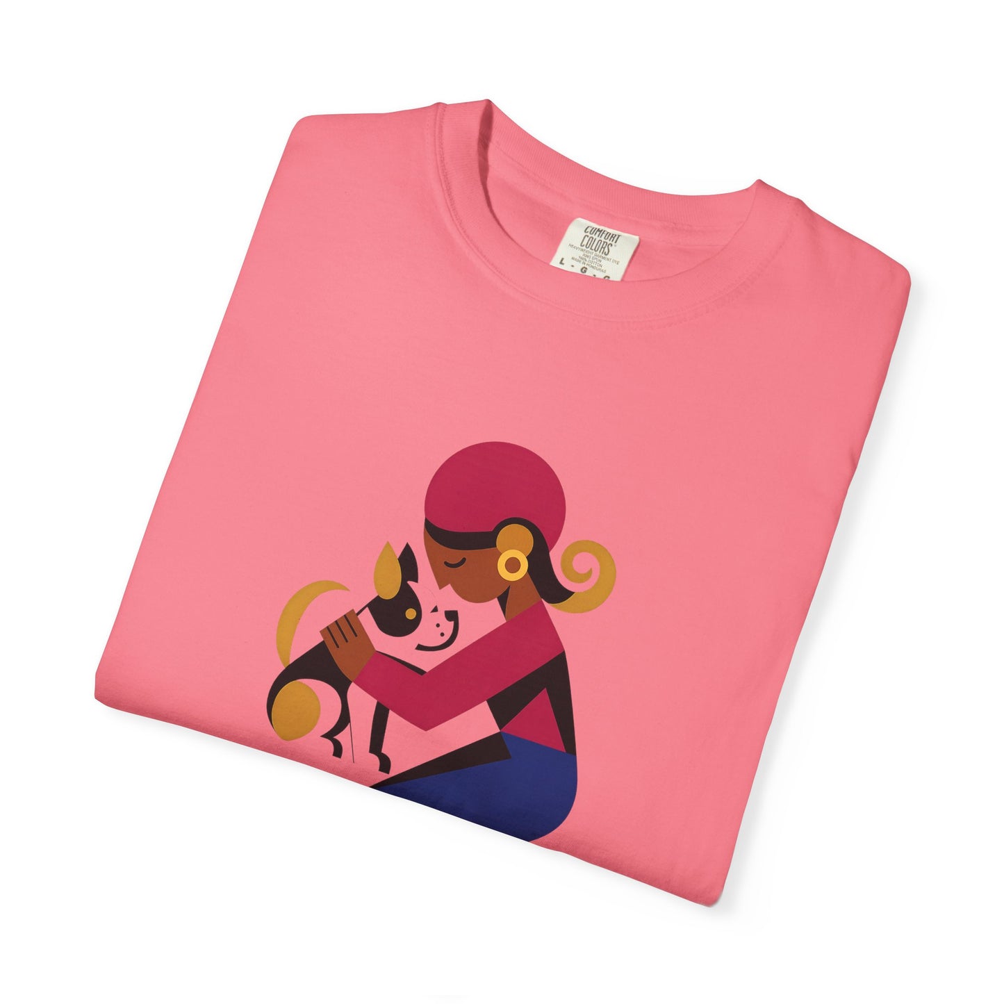 Dog Mom Garment-Dyed T-Shirt, Gift for Dog Lovers, Casual Wear, Pet Owner Apparel, Mother's Day Gift, Animal Lover Tee