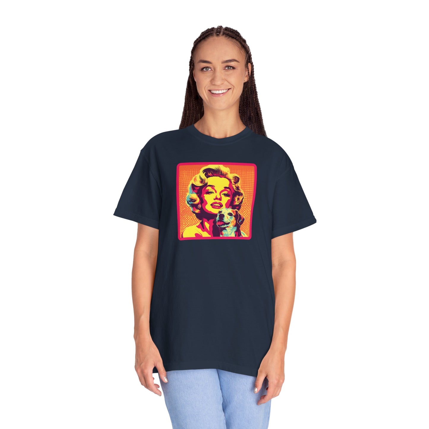 Vintage Dog Mom T-shirt - Unisex Garment-Dyed Tee for Dog Lovers