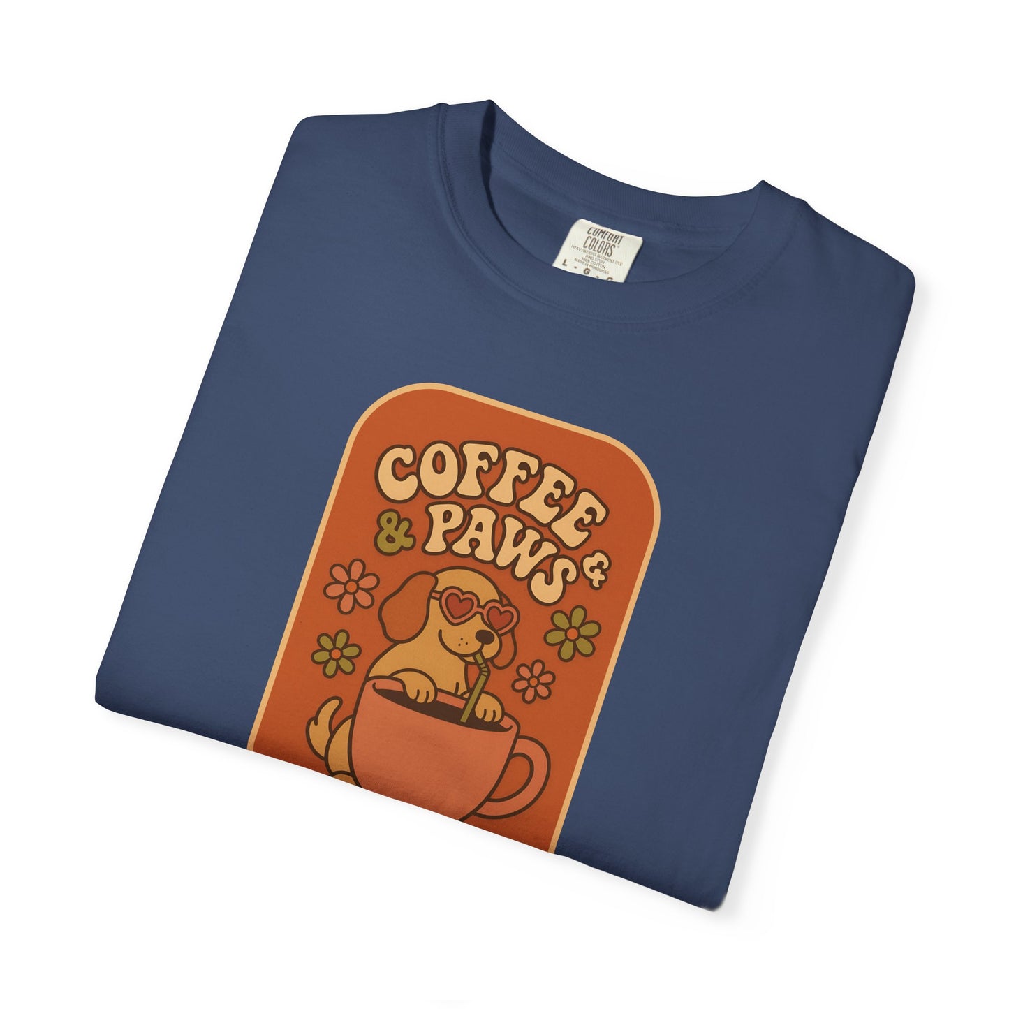 Coffee Paws Unisex T-shirt - Perfect for Dog Lovers, Casual Wear, Gift for Pet Owners, Cozy Vibe, Every Day Wear