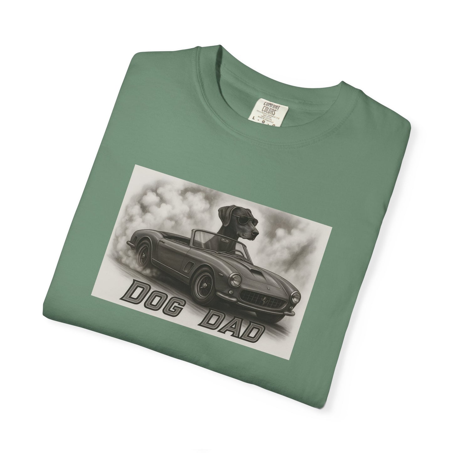 Dog Dad - German Shorthaired Pointer - Cool Dogs in Cool Cars T-Shirt Collection | Funny Dog Lover Apparel for Men