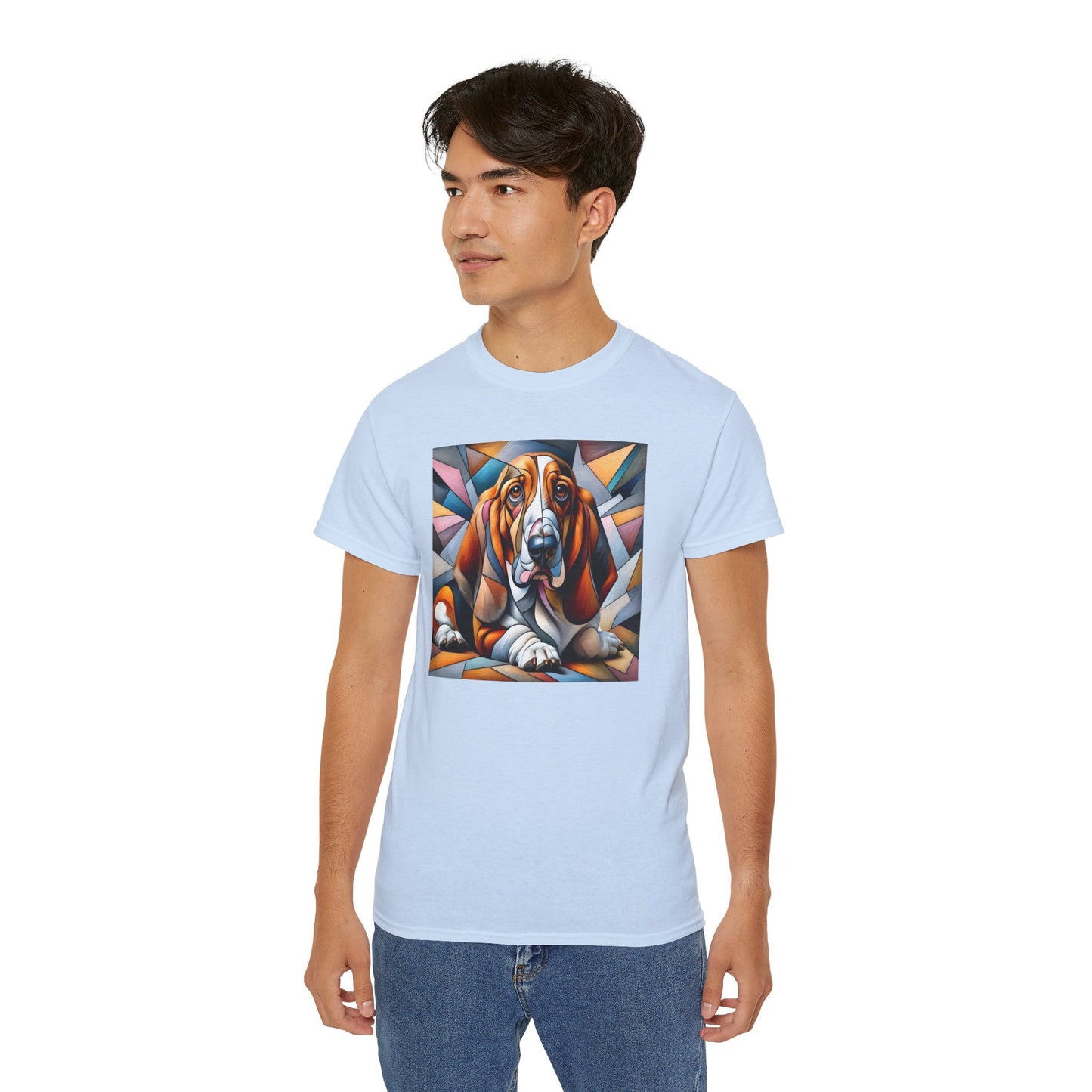 “Melancholy Muse – Petcasso Basset Hound Tee” - Perfect Gift for Dog Lovers