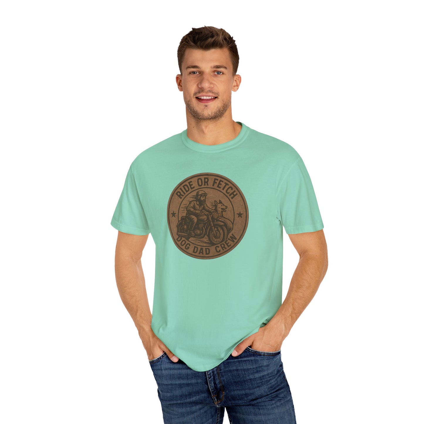 Dog Dad T-Shirt, Ride or Fetch Unisex Tee, Funny Dog Lover Gift, Pet Owner Apparel, Gifts for Father's Day, Casual Wear