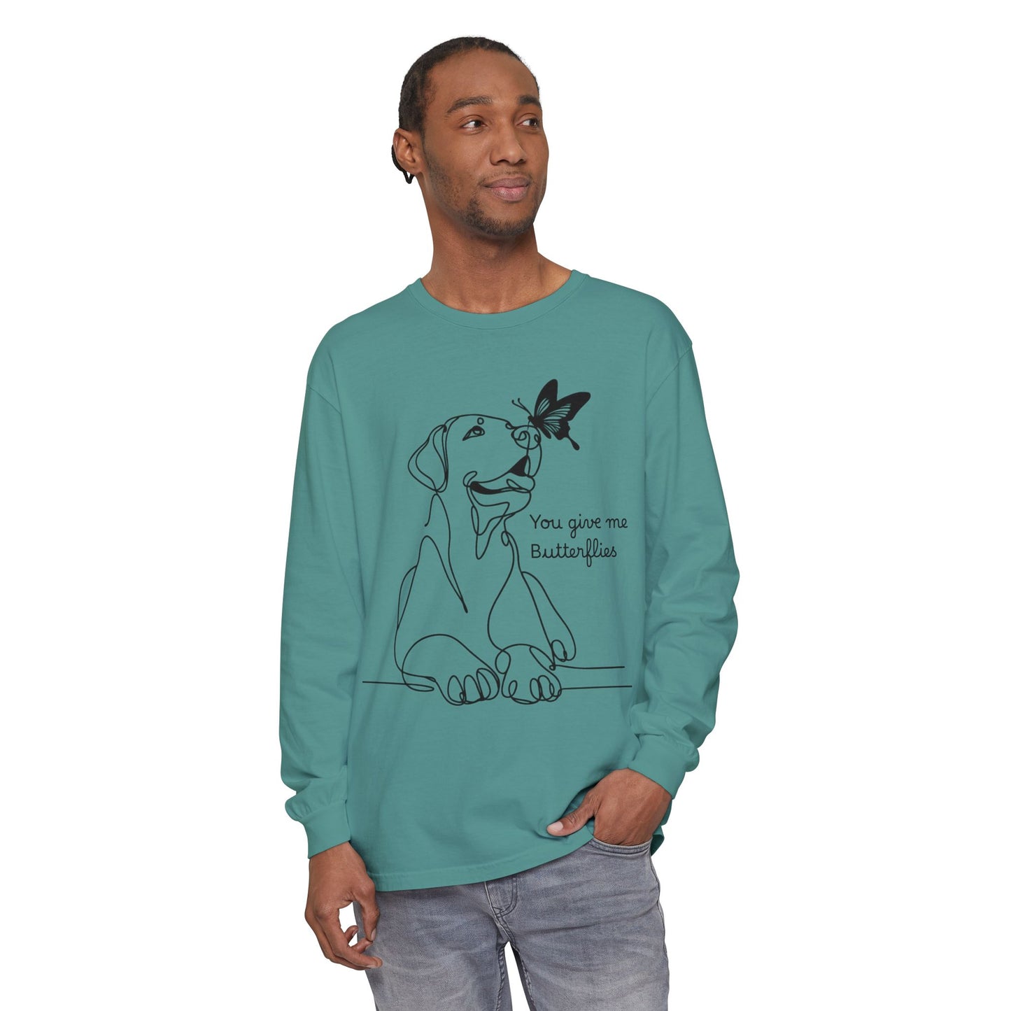 You Give Me Butterflies Dog Long Sleeve T-Shirt