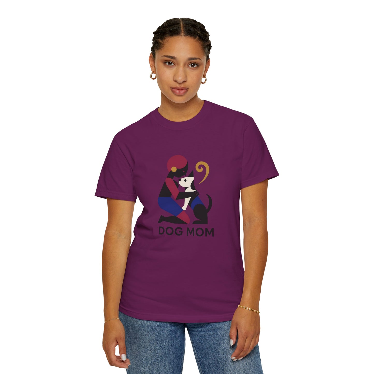 Dog Mom Unisex Garment-Dyed T-Shirt – Perfect Gift for Pet Lovers