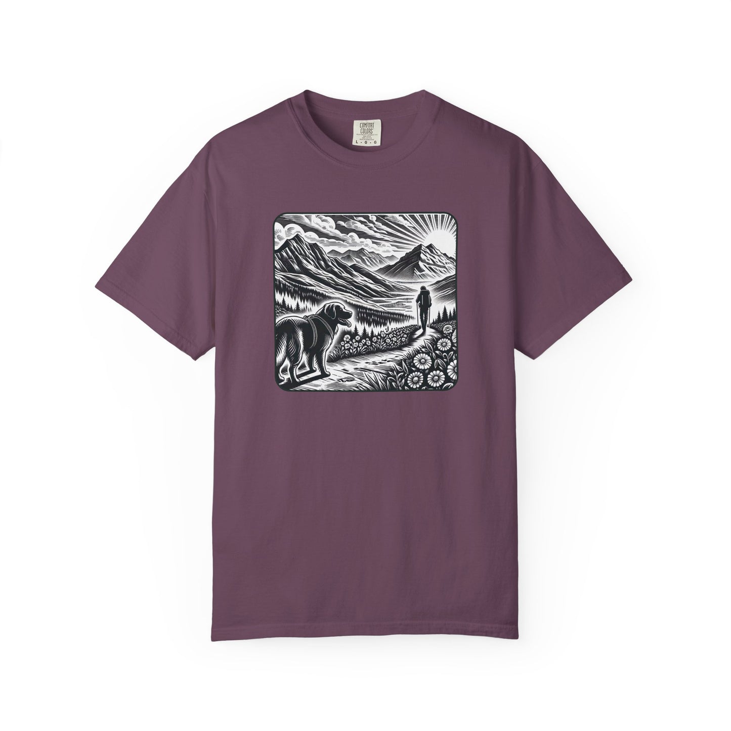 Hiker Unisex Garment-Dyed T-Shirt with Nature Design - Perfect for Outdoor Lovers