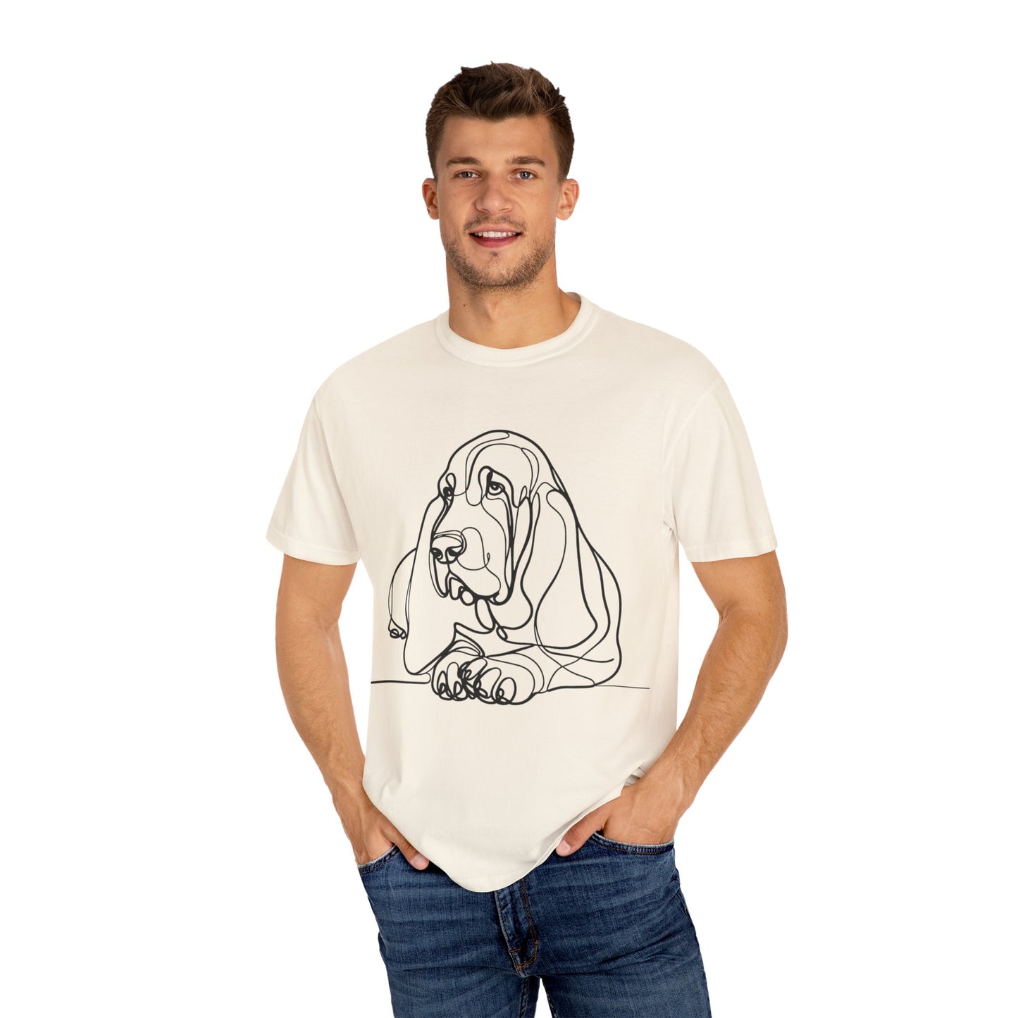 π Low & Loyal β Basset Hound Line Art Tee