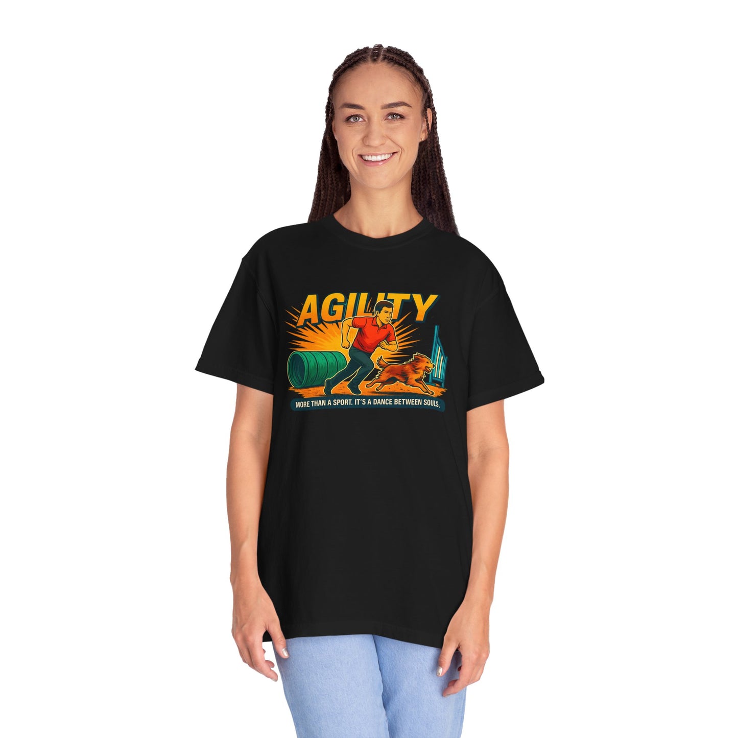 Agility Unisex Garment-Dyed T-Shirt - More Than a Sport, It's a Dance Between Souls