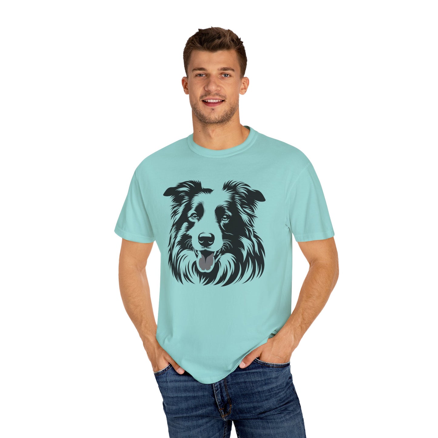 🖤 The Classic Collie – B/W Art Border Collie Tee - Perfect Gift for Dog Lovers