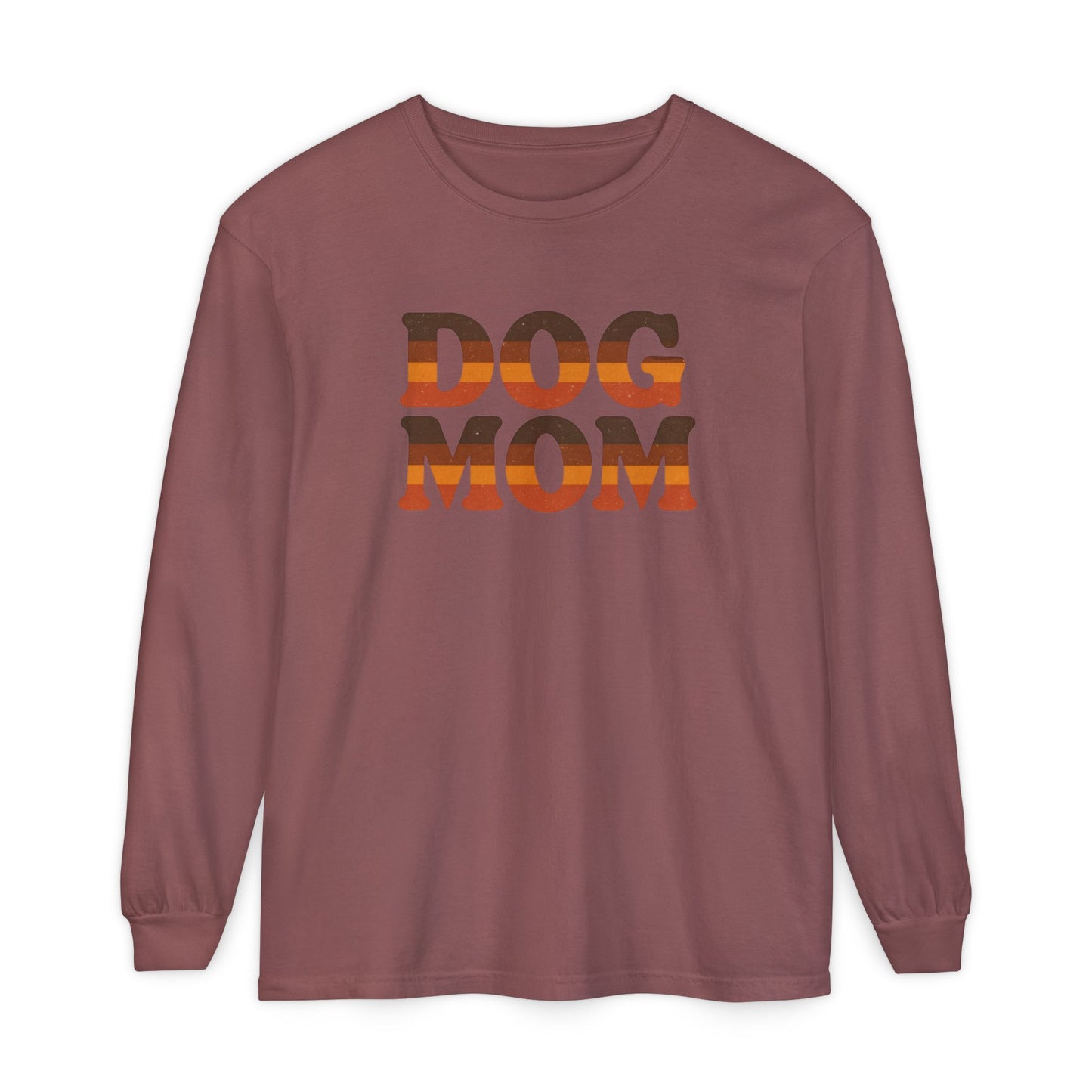 Dog Mom Long Sleeve Tee, Perfect Gift for Dog Lovers, Casual Wear, Pet-Themed Apparel, Great for Birthdays or Holidays