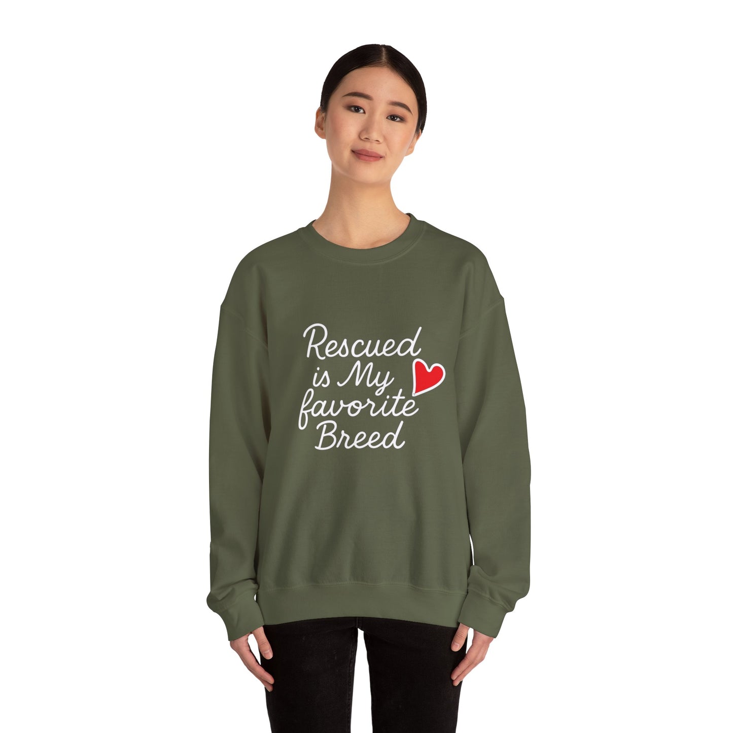 ❤️ Rescued Is My Favorite Breed – Cozy Statement Sweatshirt