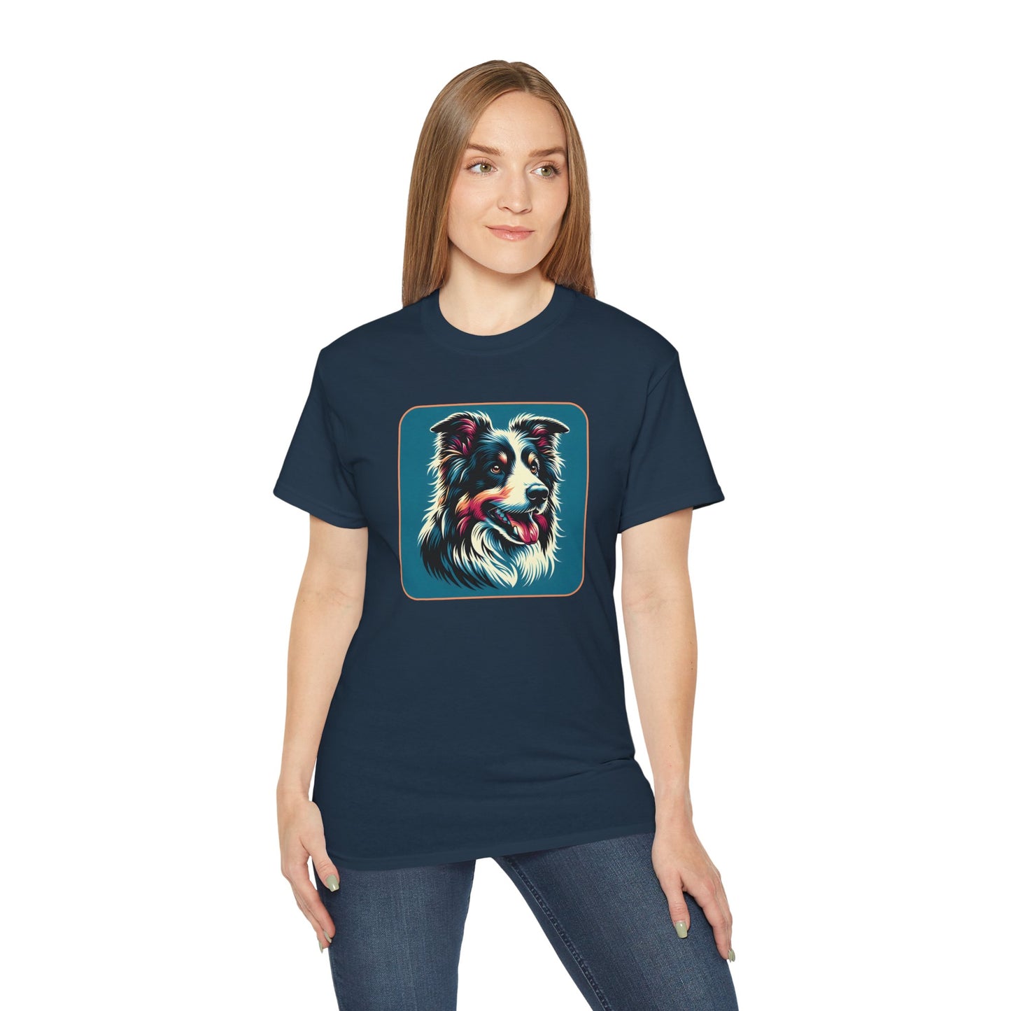 ⚡ Brain & Beauty – Colorful Border Collie Tee - Perfect for Pet Lovers