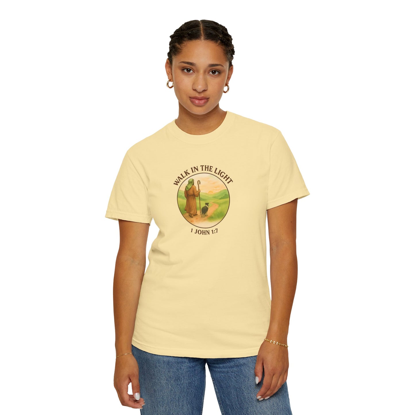 Walk in the light T-Shirt, Casual Fashion Tee, Motivational Gift, Unisex Graphic Tee, Perfect for Gifts and Celebrations