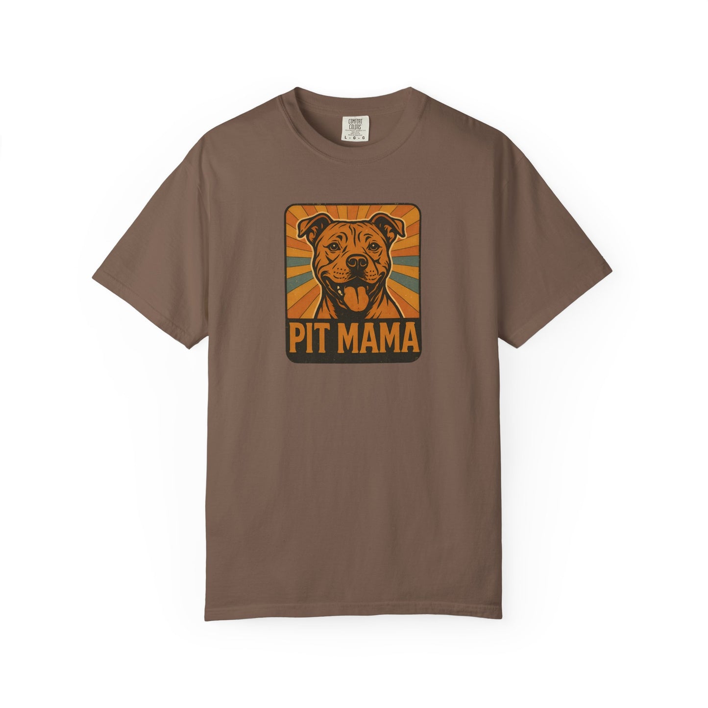 Pit Mama Unisex Garment-Dyed T-Shirt, Dog Lover Gift, Animal Rescue Tee, Pitbull Mom Shirt, Casual Wear, Pet Mom Apparel
