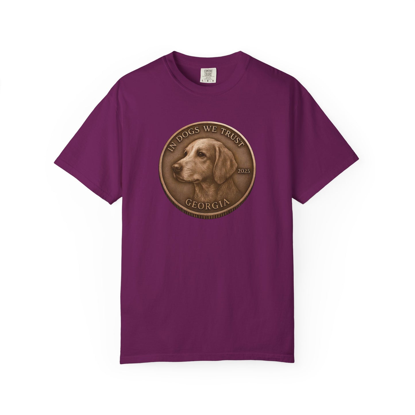 Georgia State Coin T-Shirt Collection - Proud Dog Breed Illustrations