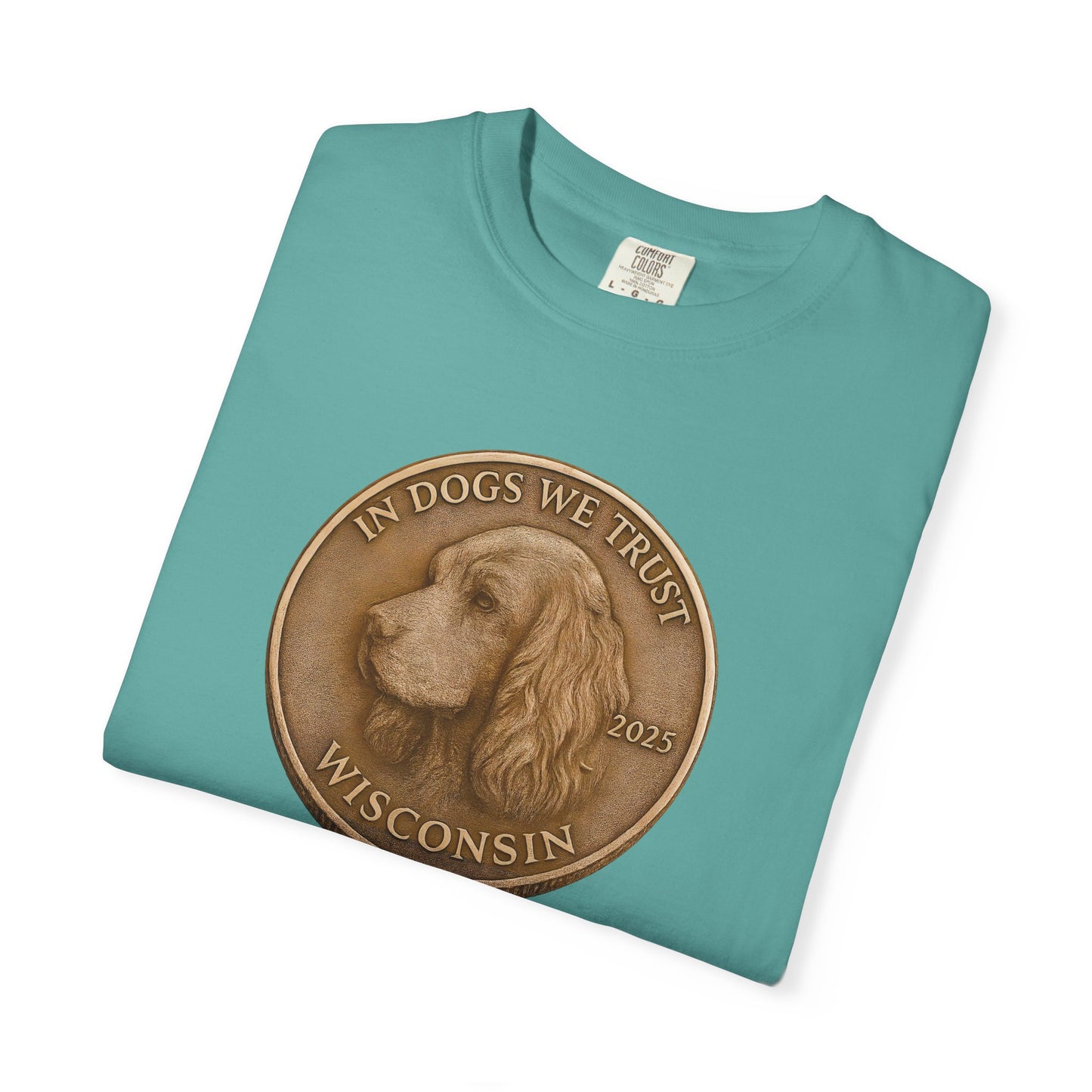 Wisconsin State Coin T-Shirt Collection - Proud Dog Breed Illustrations