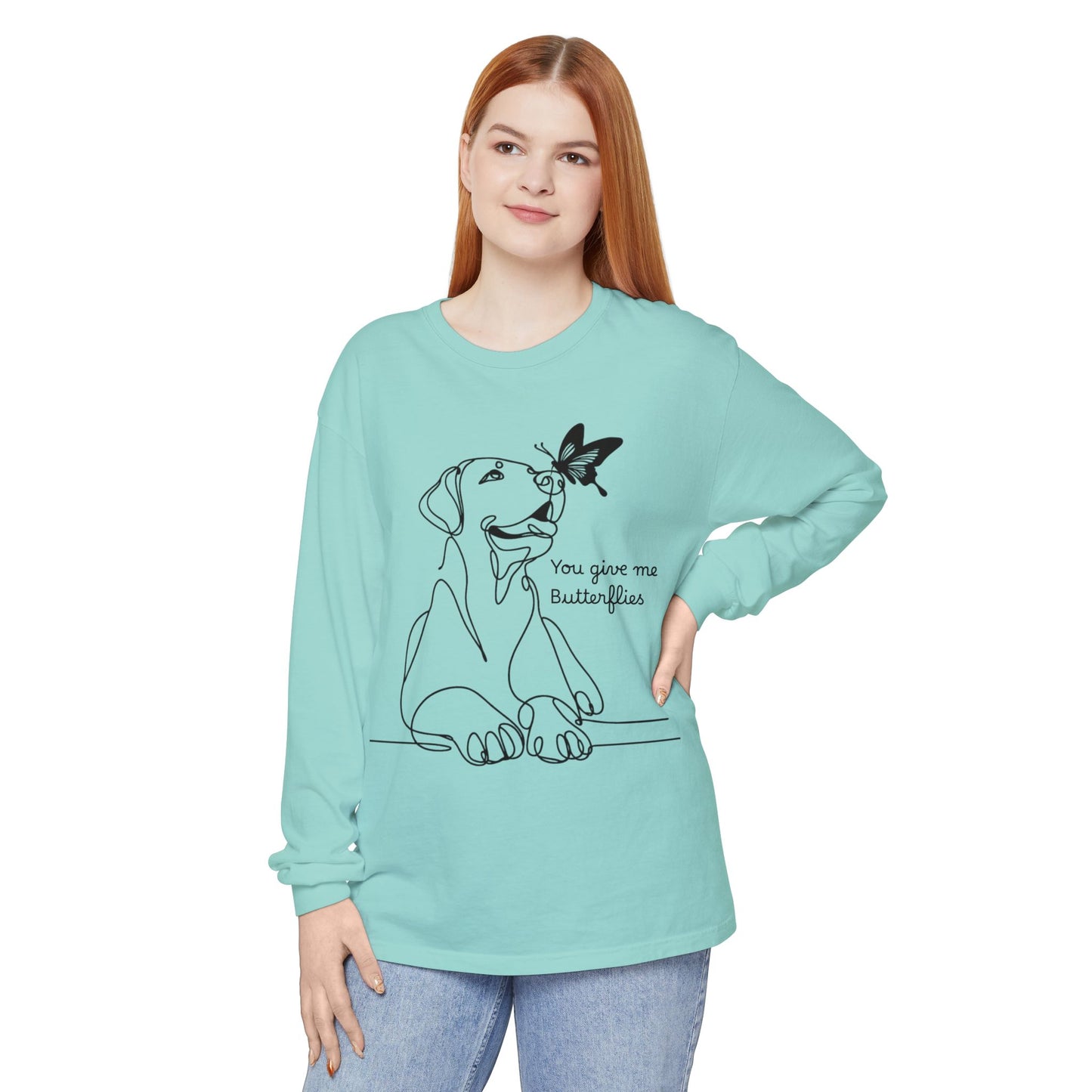 You Give Me Butterflies Dog Long Sleeve T-Shirt
