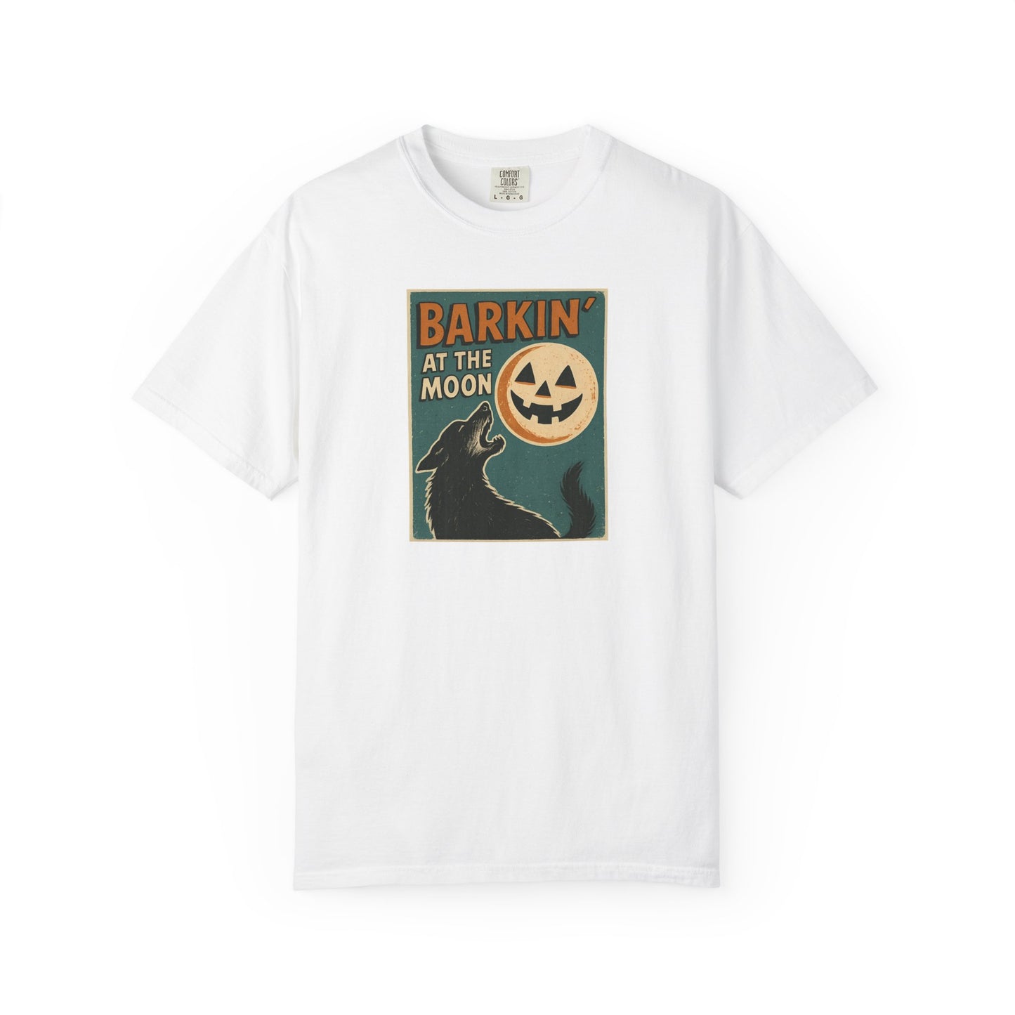 Spooky Howling Dog T-Shirt | Halloween Shirt | Mens Unisex Tee | Halloween Costume | Dog Lover Apparel | Barkin' at the Moon Tee