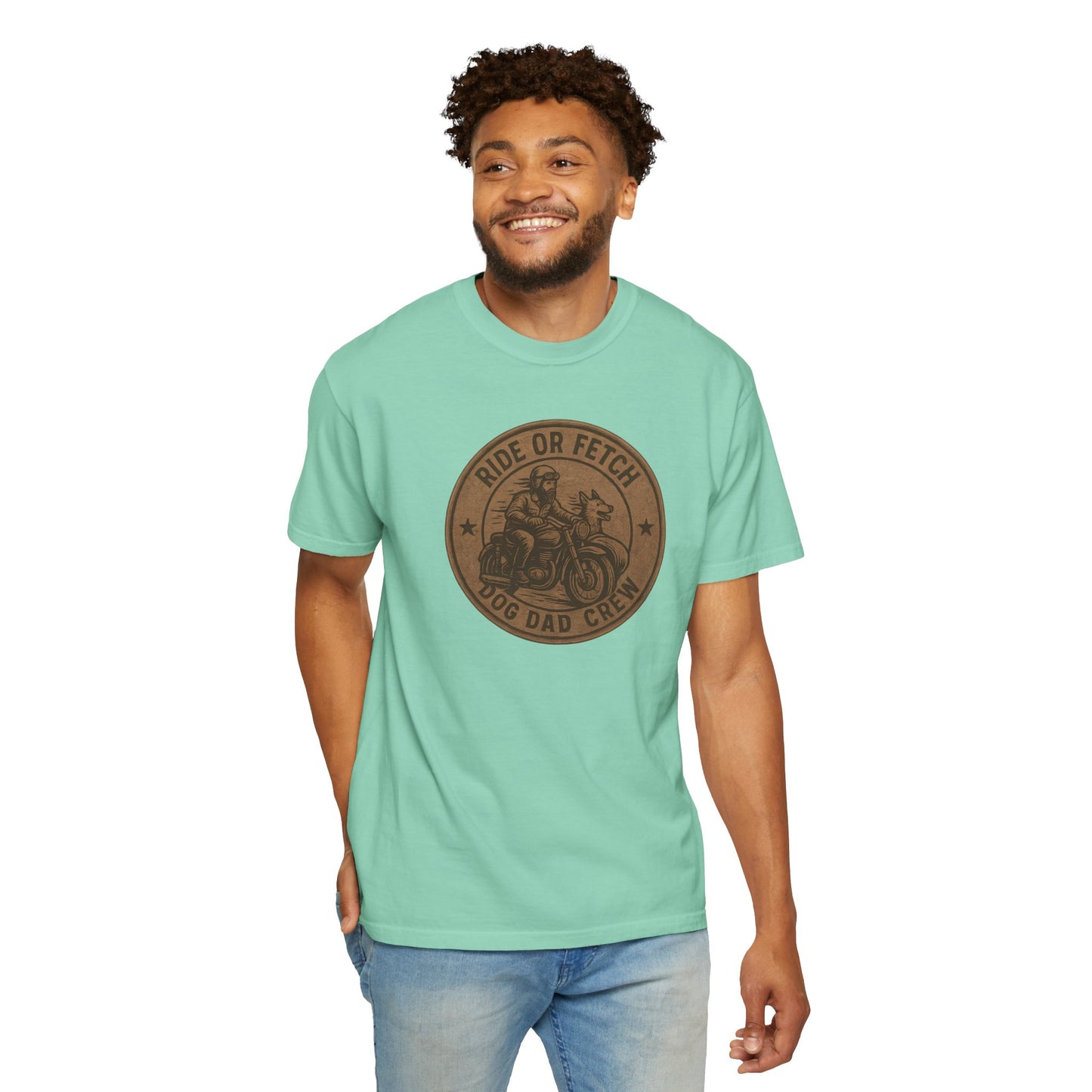 Dog Dad T-Shirt, Ride or Fetch Unisex Tee, Funny Dog Lover Gift, Pet Owner Apparel, Gifts for Father's Day, Casual Wear