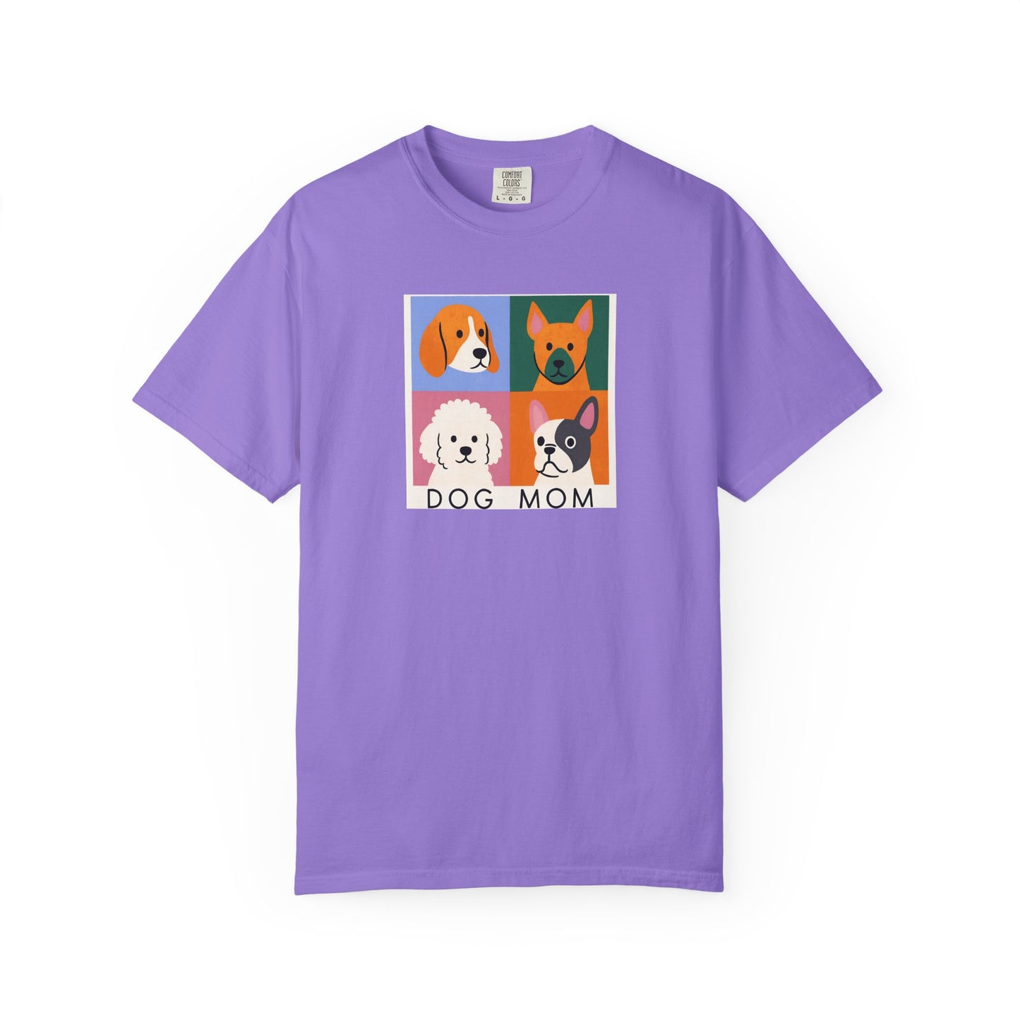 Dog Mom T-shirt - Unisex Garment-Dyed Tee for Dog Lovers