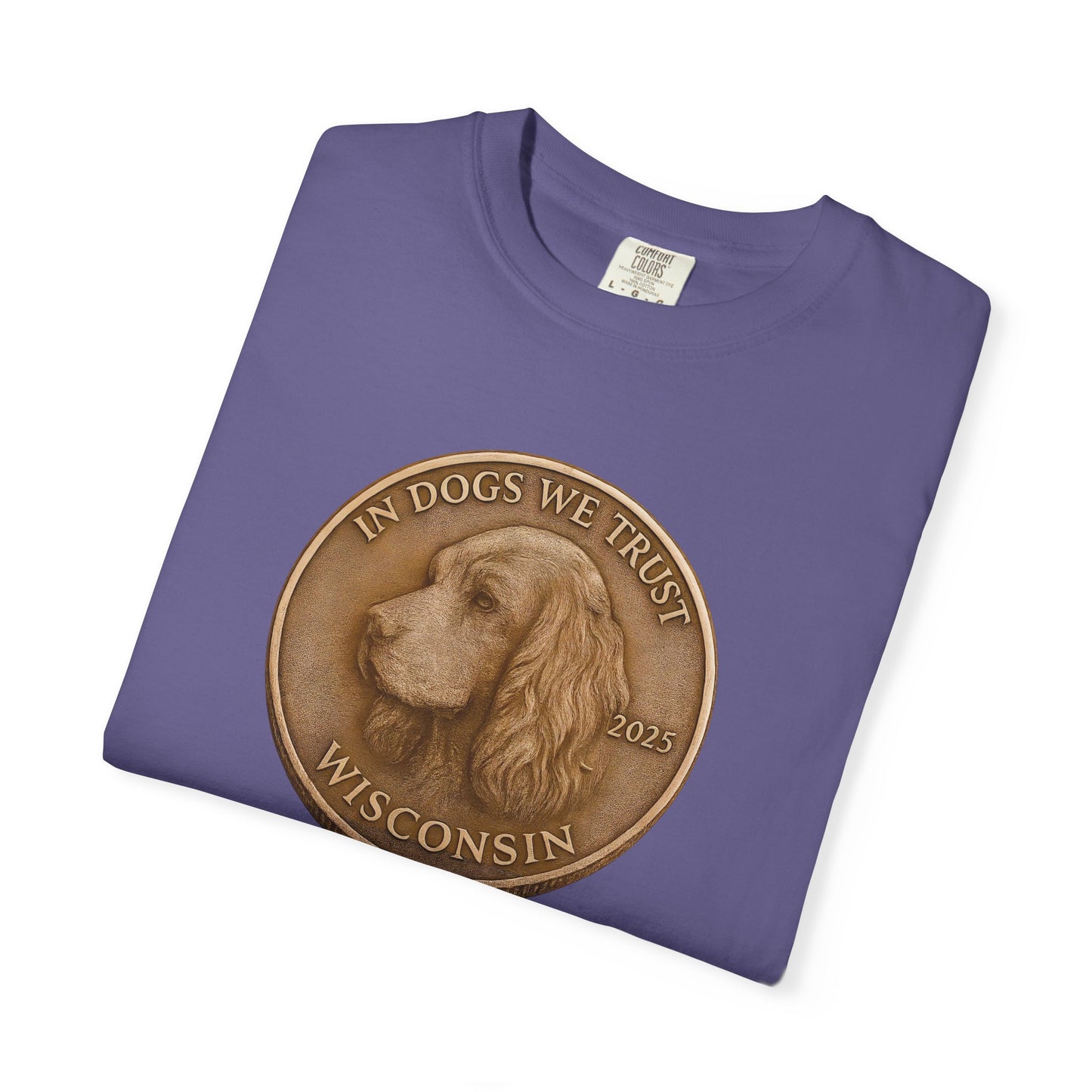 Wisconsin State Coin T-Shirt Collection - Proud Dog Breed Illustrations