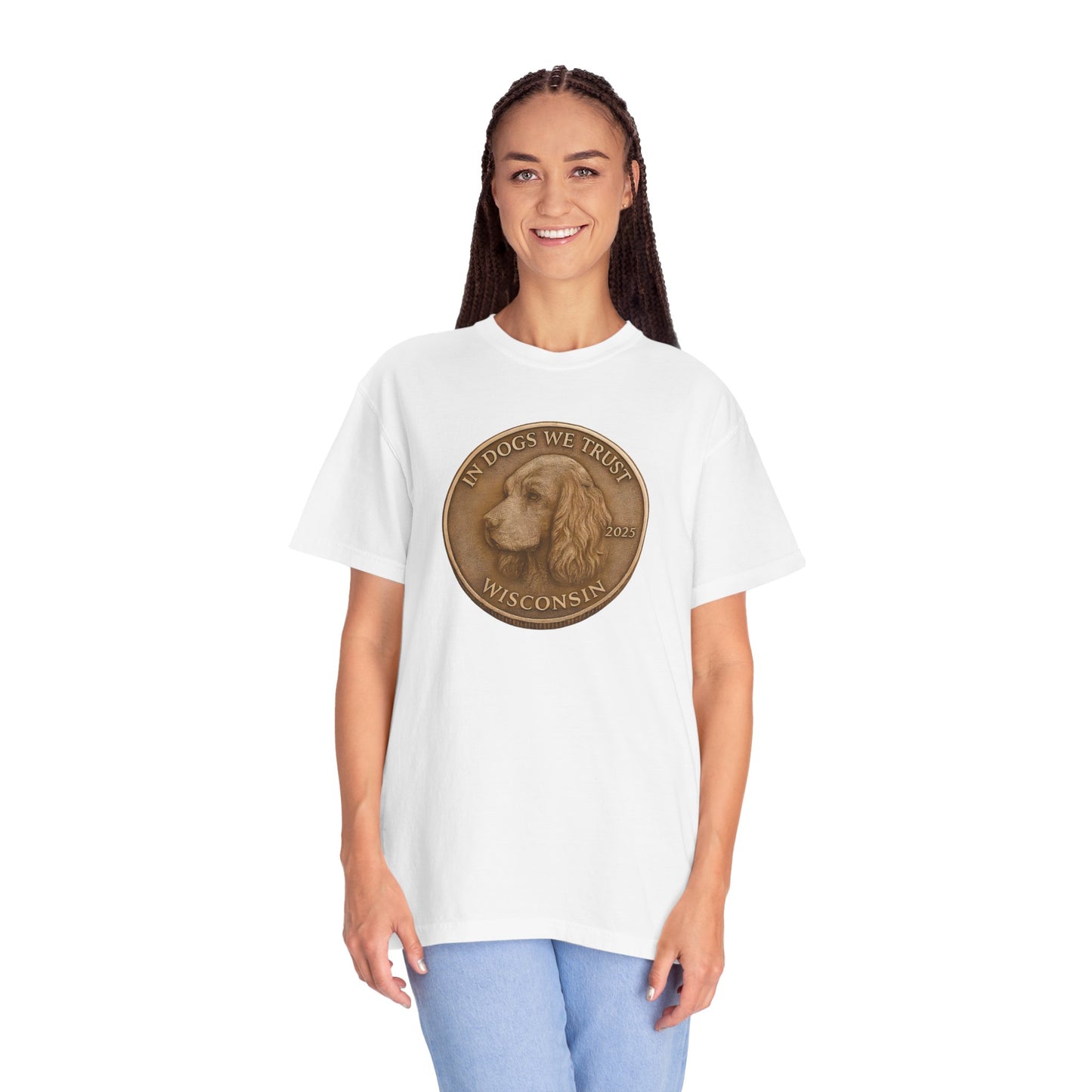 Wisconsin State Coin T-Shirt Collection - Proud Dog Breed Illustrations