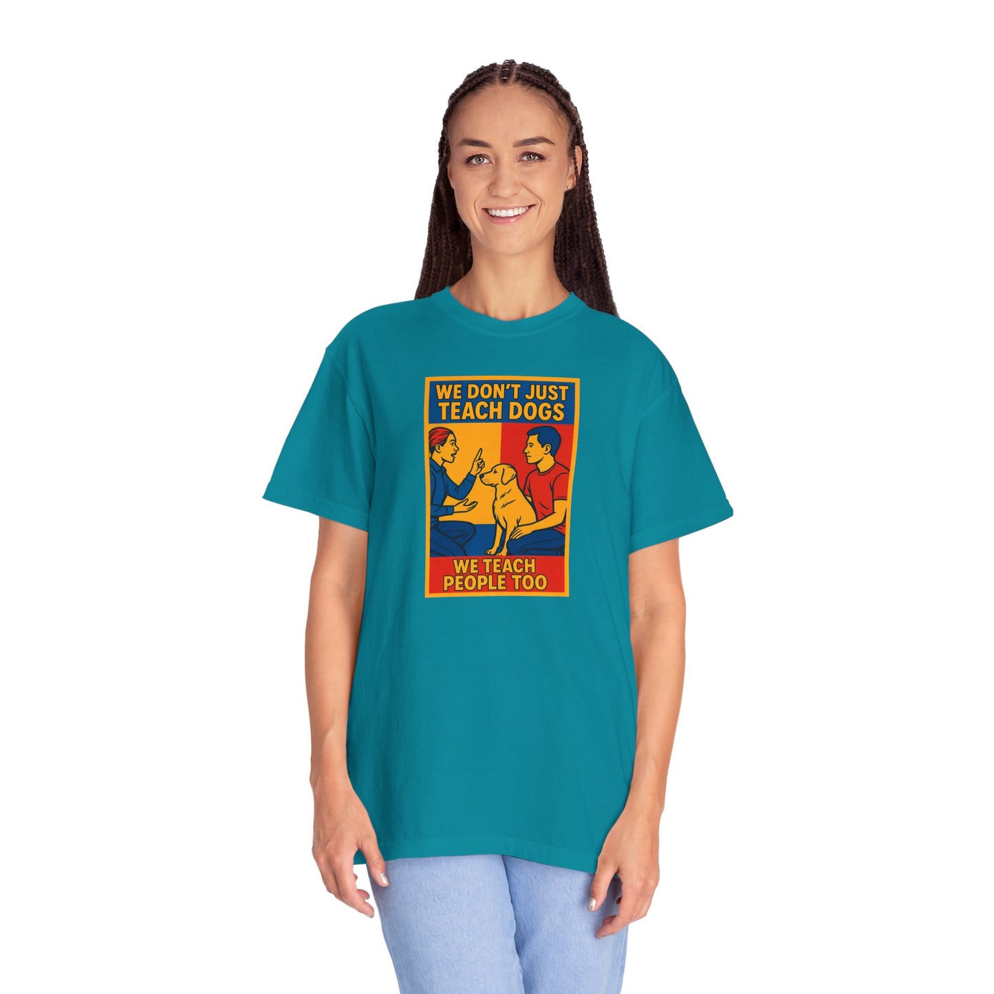 Teach Love Unisex T-shirt | Dog Training Humor Tee, Pet Lover Gift, Casual Wear, Funny Animal Shirt, Teacher Appreciation