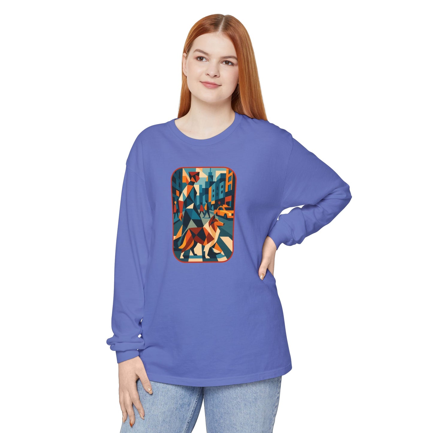 City Walk Tee for Animal Lovers, Casual Wear, Gift for Him/Her, Art-Inspired Apparel, Unique Artwork T-Shirt