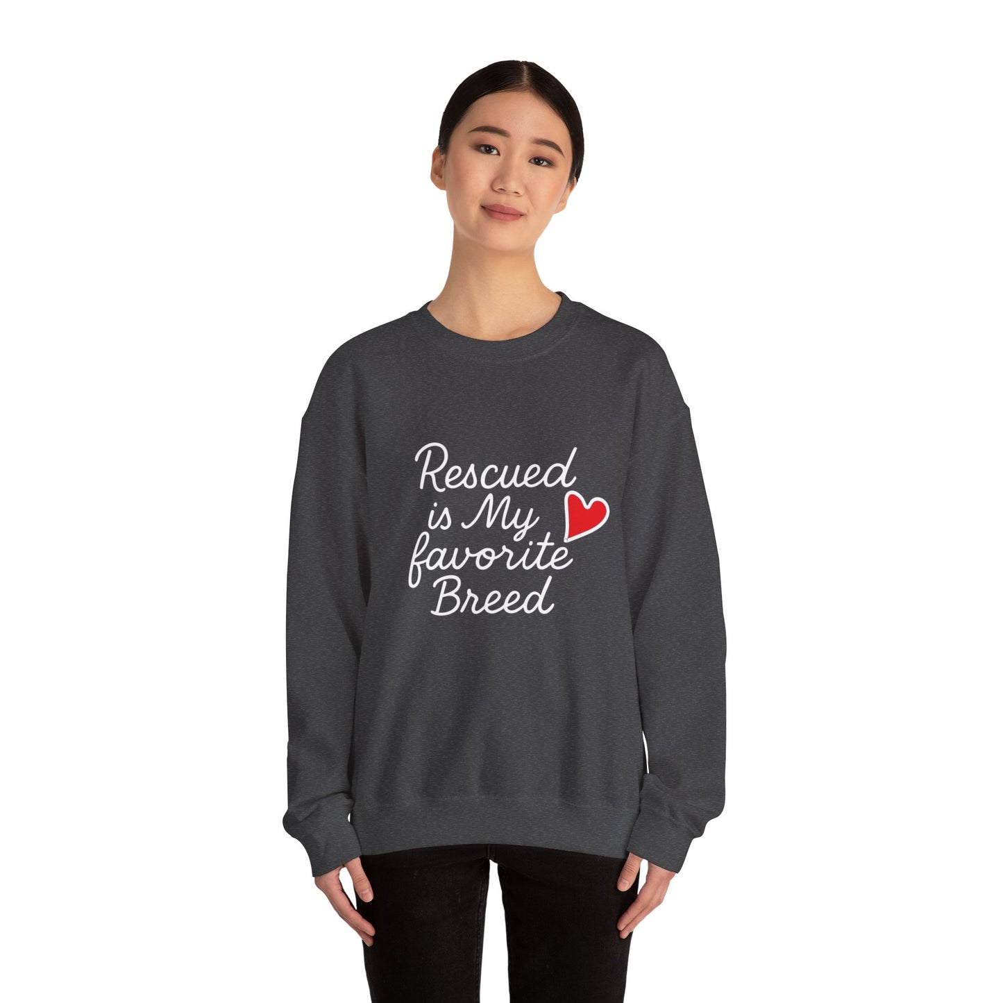 ❤️ Rescued Is My Favorite Breed – Cozy Statement Sweatshirt