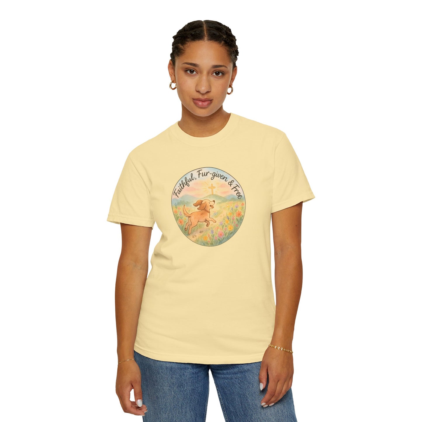 Faithful Dog Lover T-Shirt, Garment-Dyed Tee, Perfect Gift for Dog Owners, Pet Lovers, Animal Rescue Advocates, Casual Wear