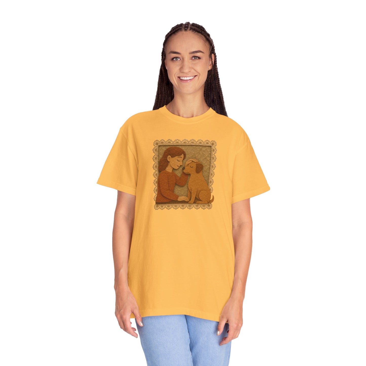 Dog Mom T-shirt - Unisex Garment-Dyed Tee for Dog Lovers