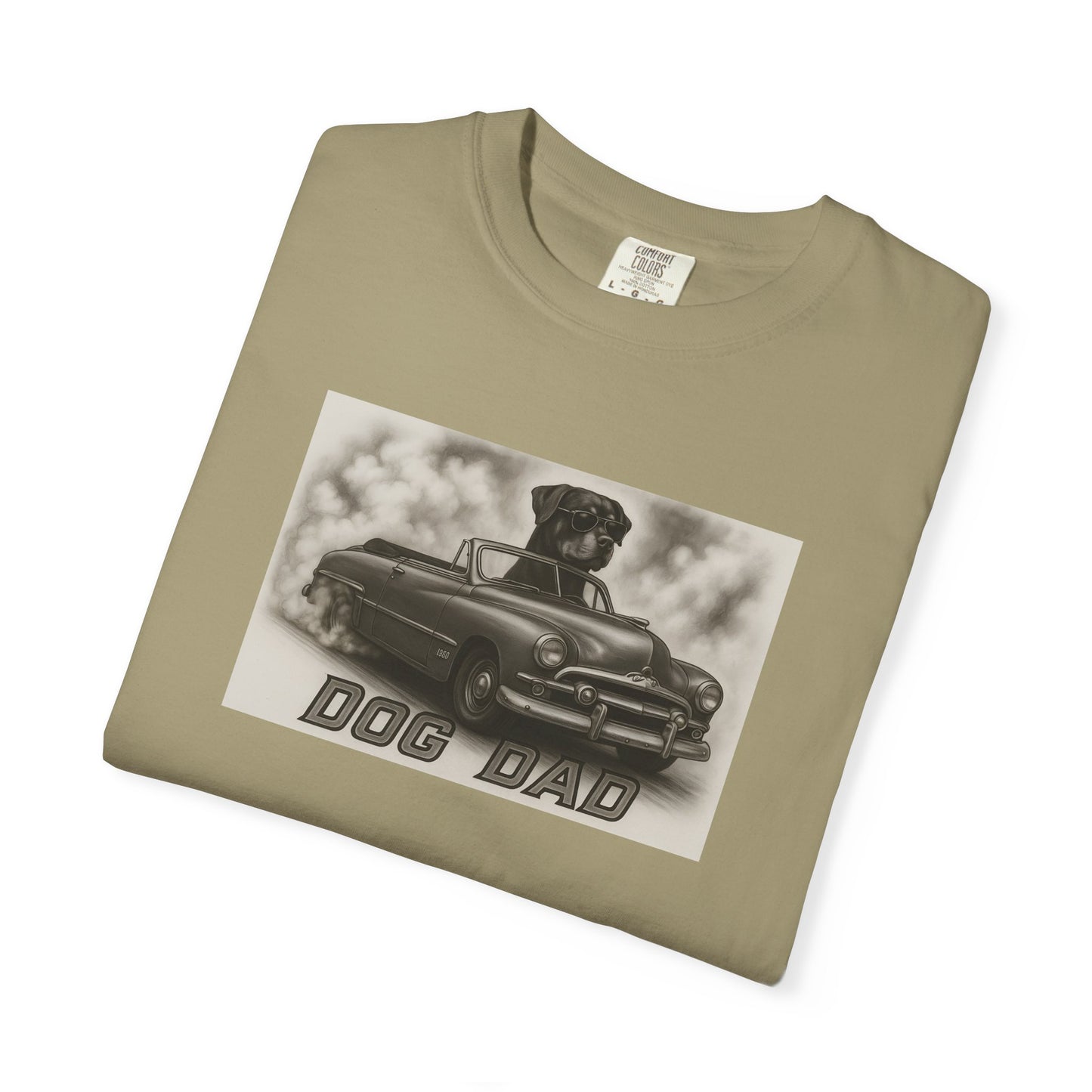 Dog Dad - Rottweiler - Cool Dogs in Cool Cars T-Shirt Collection | Funny Dog Lover Apparel for Men