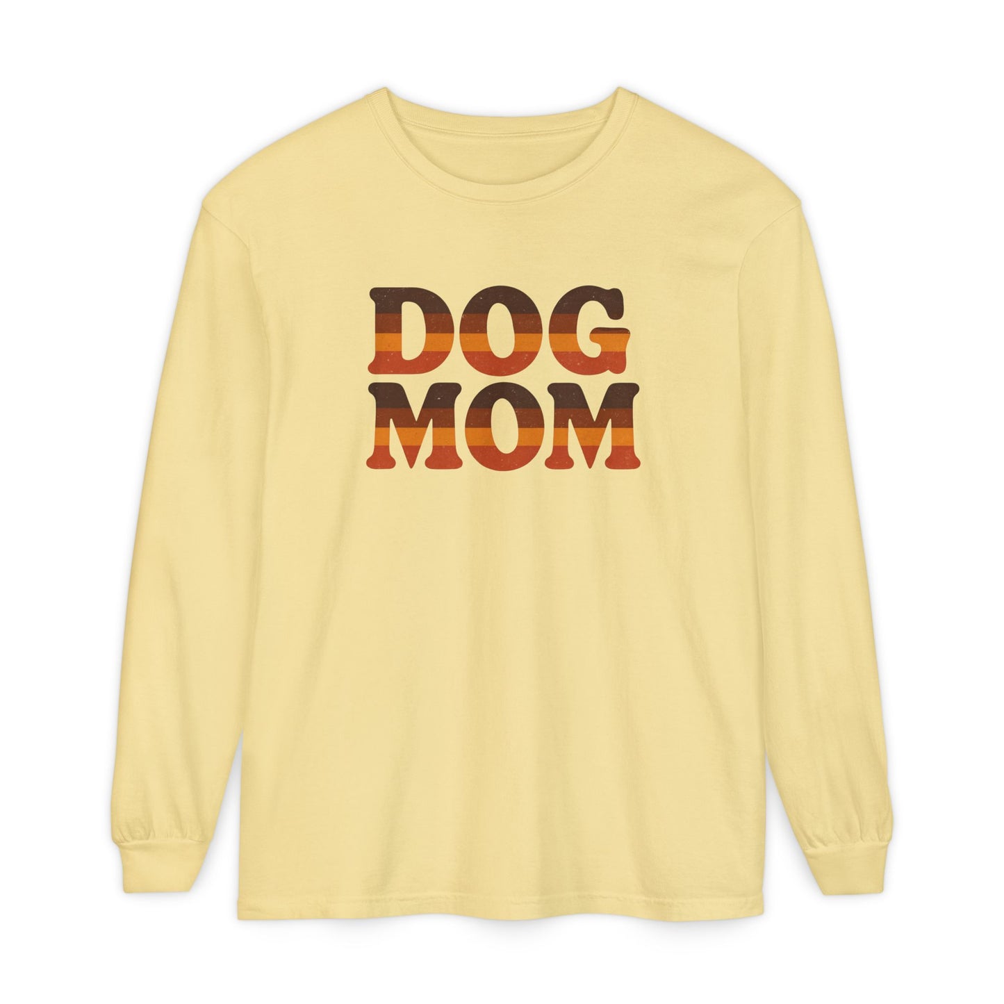 Dog Mom Long Sleeve Tee, Perfect Gift for Dog Lovers, Casual Wear, Pet-Themed Apparel, Great for Birthdays or Holidays