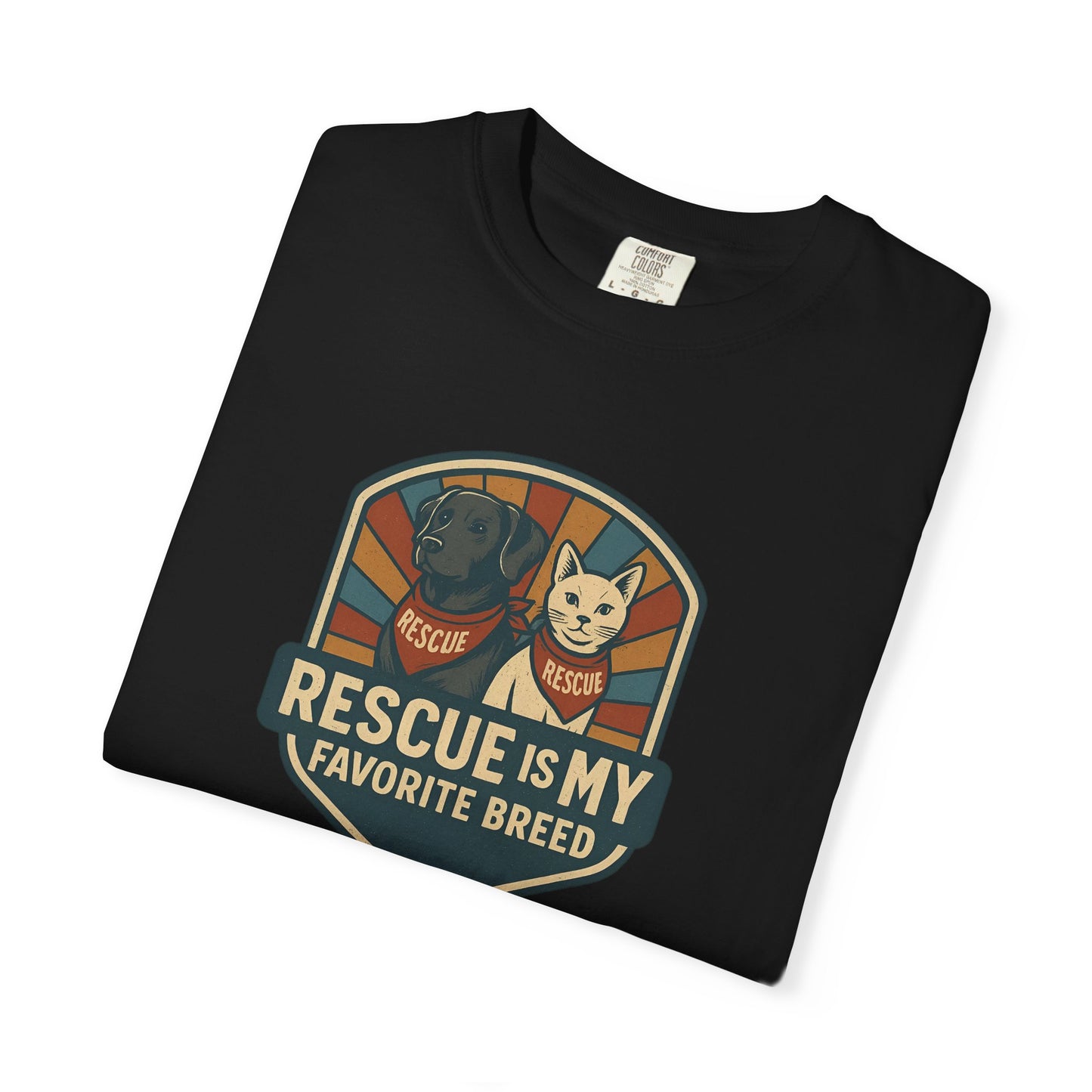 Rescue is My Favorite Breed T-Shirt, Unisex Animal Lover Tee, Pet Adoption Gift, Casual Wear, Dog Lover Shirt, Gift for Him/Her