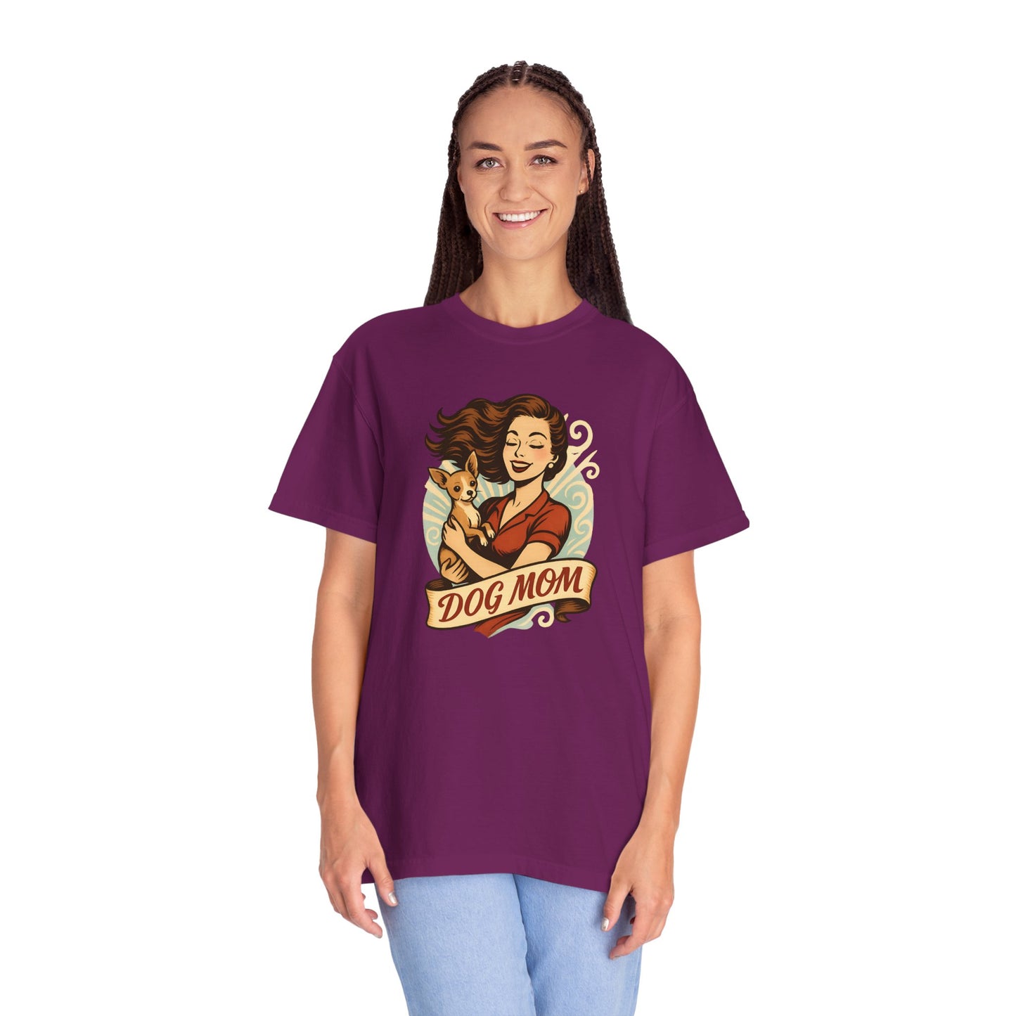 Dog Mom T-Shirt, Unisex Dog Lover Tee, Pet Owner Gift, Cute Dog Theme Apparel, Mother's Day Gift Idea, Casual Dog Mom Outfit