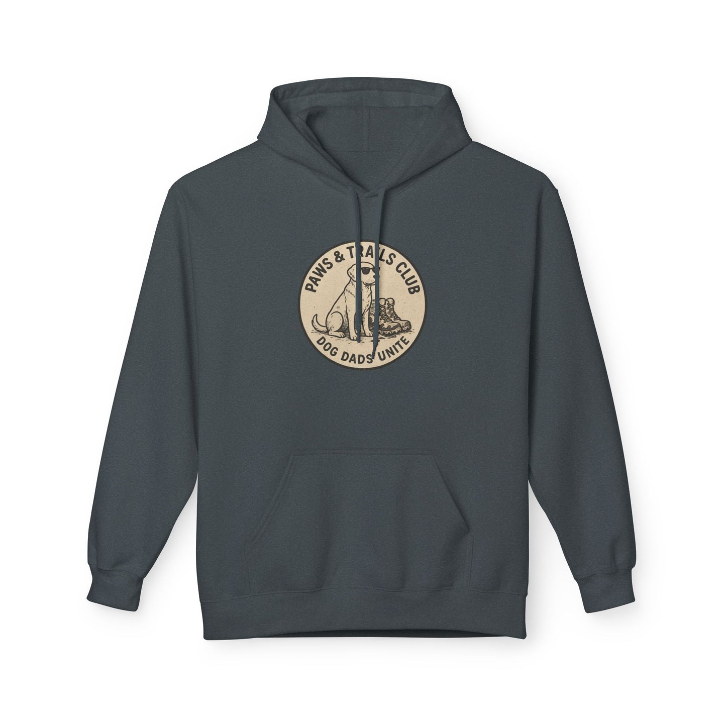 Dog Dad Fleece Hoodie, Unisex Softstyle Hooded Sweatshirt, Perfect Gift for Dog Lovers, Comfortable and Stylish