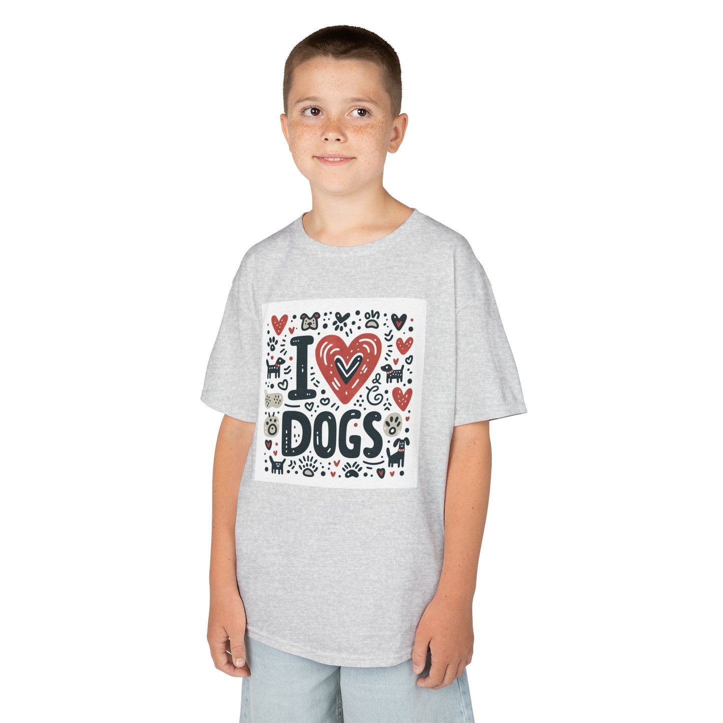 Kids Tee - Kids Love Dogs Design
