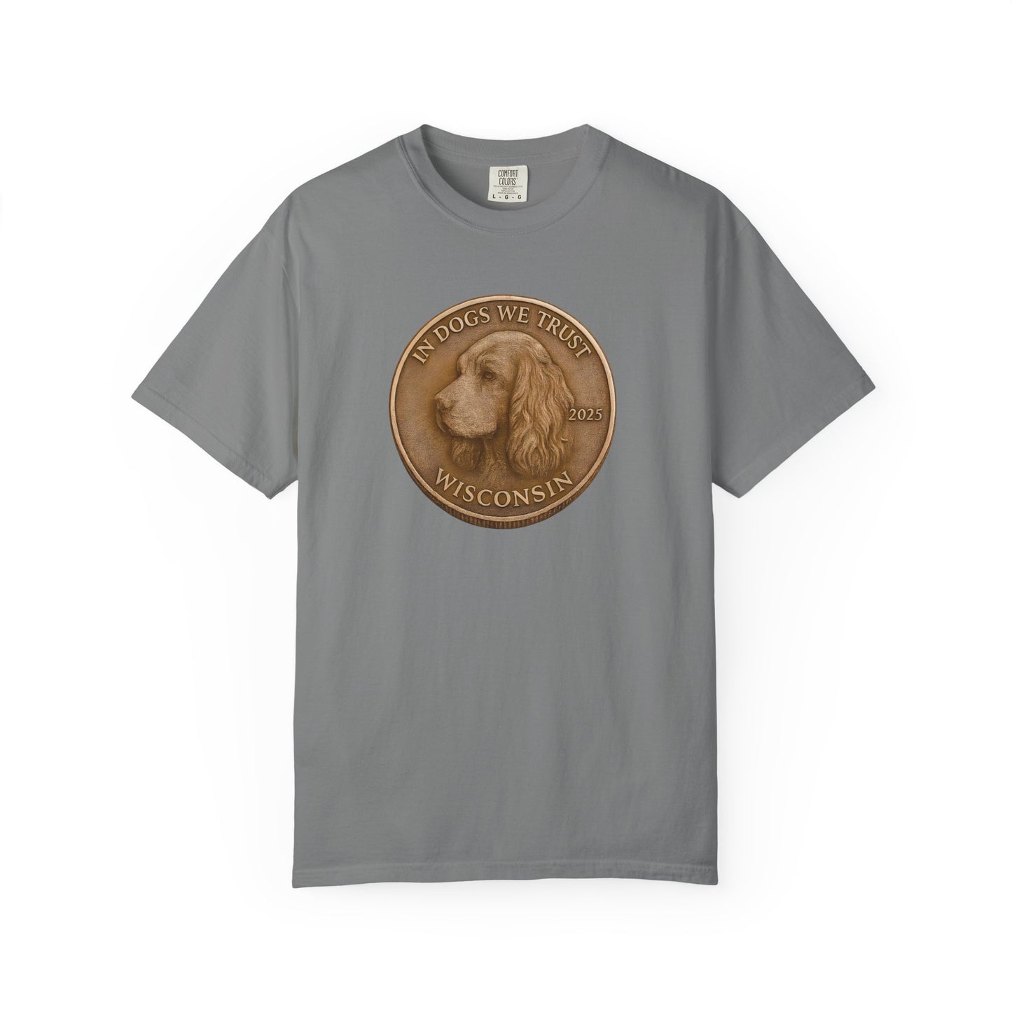 Wisconsin State Coin T-Shirt Collection - Proud Dog Breed Illustrations