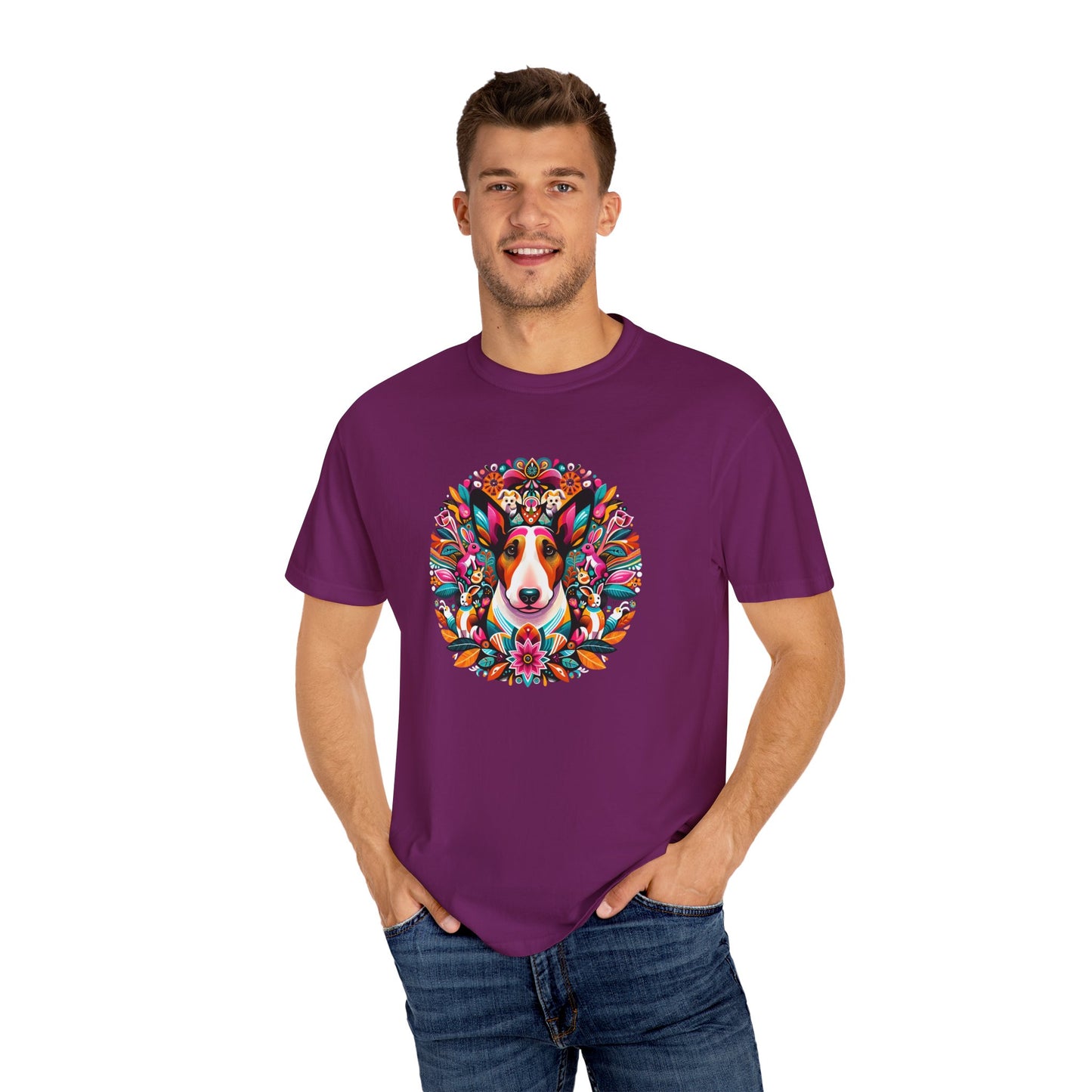 Colorful Dog Lover T-Shirt | Unisex Garment-Dyed Tee