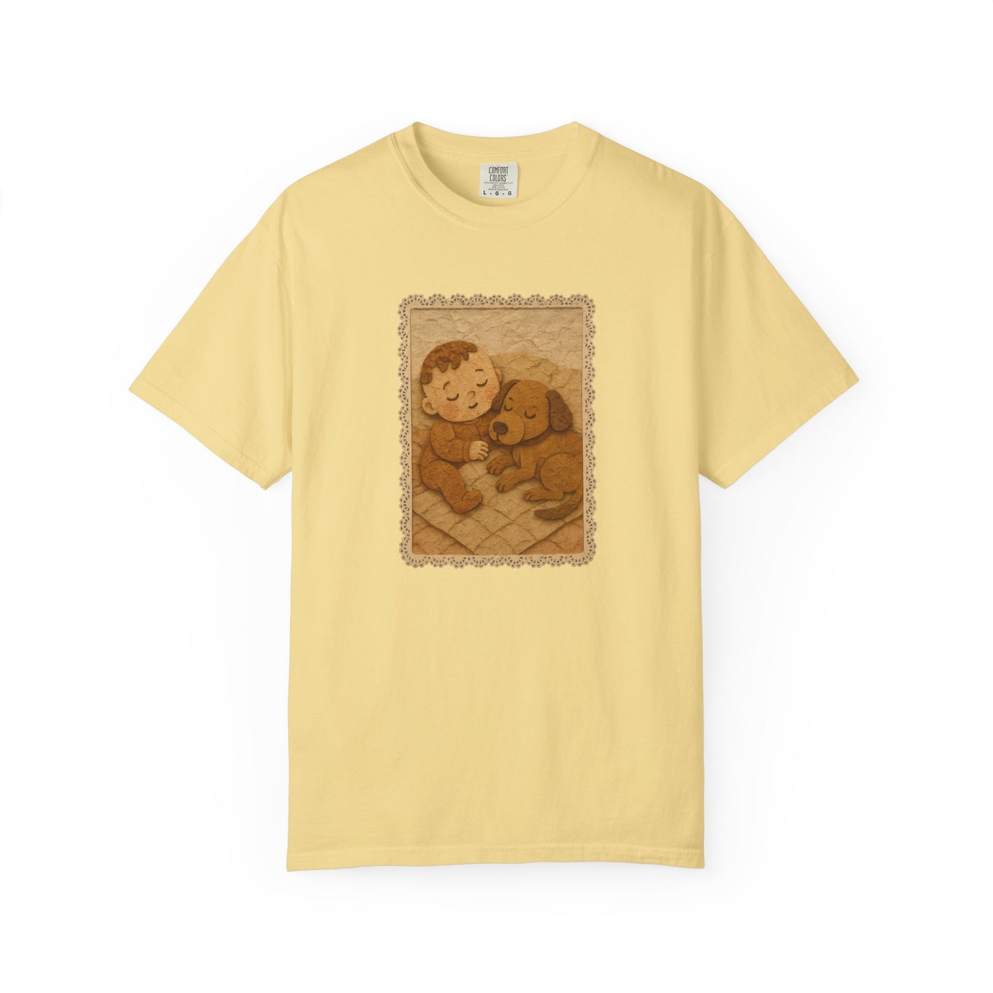 Cute Baby & Puppy Graphic Tee, Cozy Shirt for Dog Lovers and Parents, Gifts for Baby Showers, Birthdays, or Any Celebration