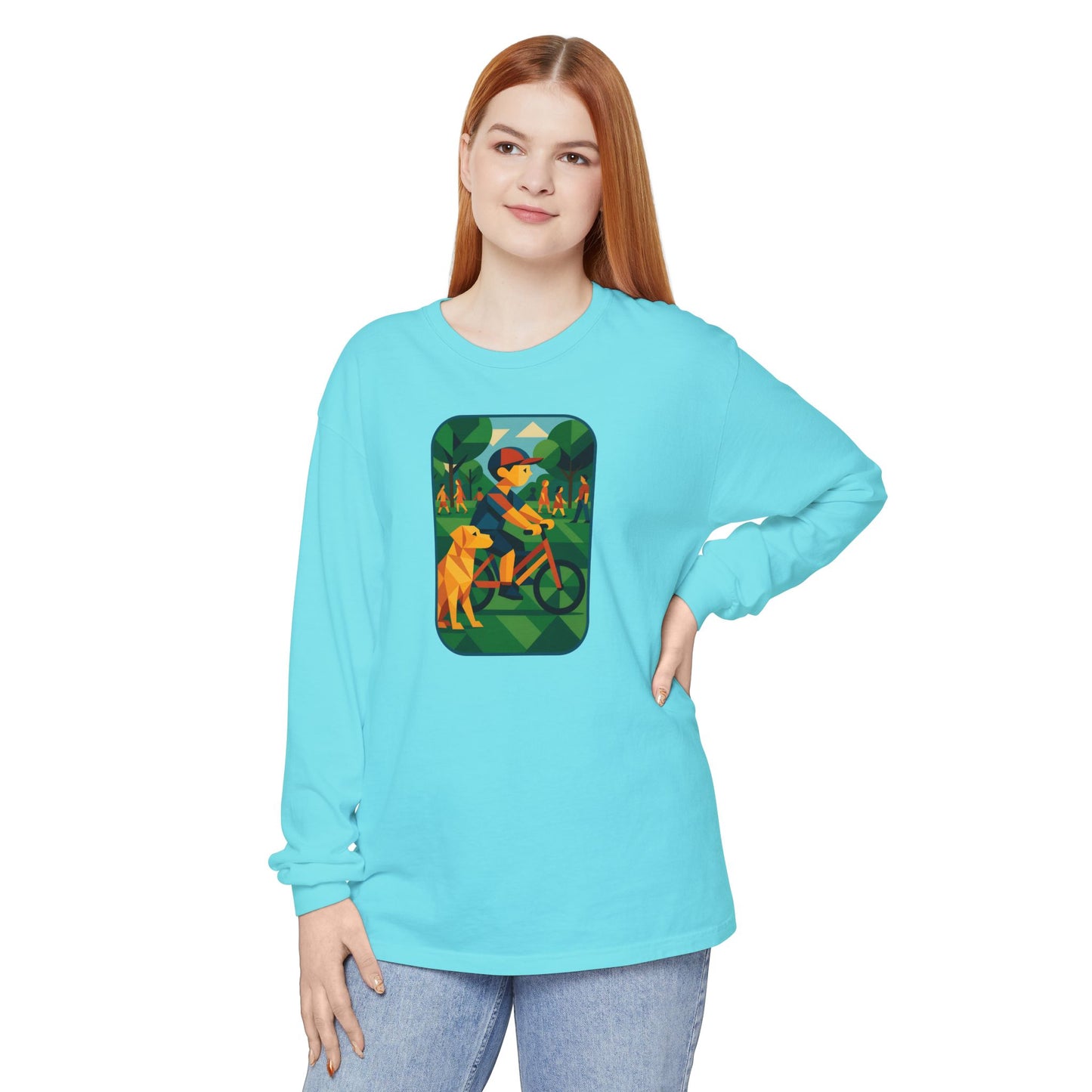 Park Walk Adventure T-Shirt, Eco-Friendly Tee, Dog Lover Apparel, Nature Print Shirt, Perfect for Outdoor Activities