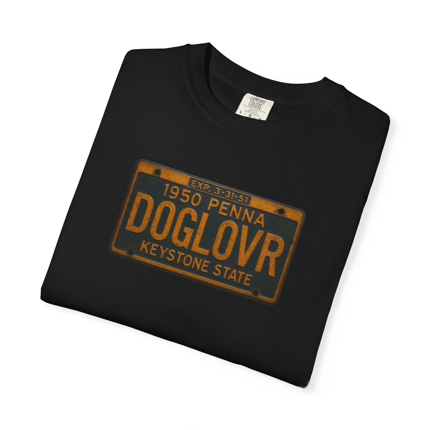 Vintage Pennsylvania DOGLOVR State License Plate T-Shirt