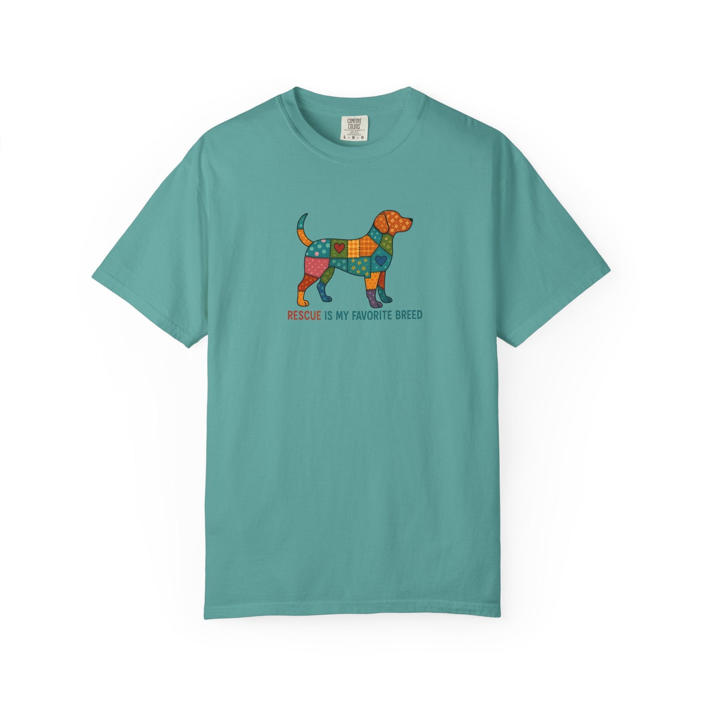 Colorful Dog Rescue T-Shirt, Gift for Dog Lovers, Adoption Awareness Tee, Casual Wear for Animal Lovers, Eco-Friendly Fashion