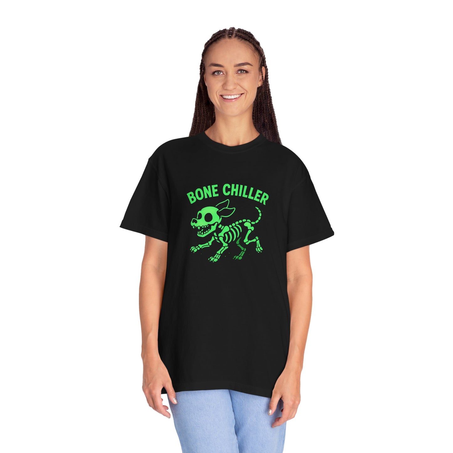 Bone Chiller Graphic Tee, Unisex T-Shirt, Halloween Shirt, Dog Lover Gift, Spooky Season Apparel