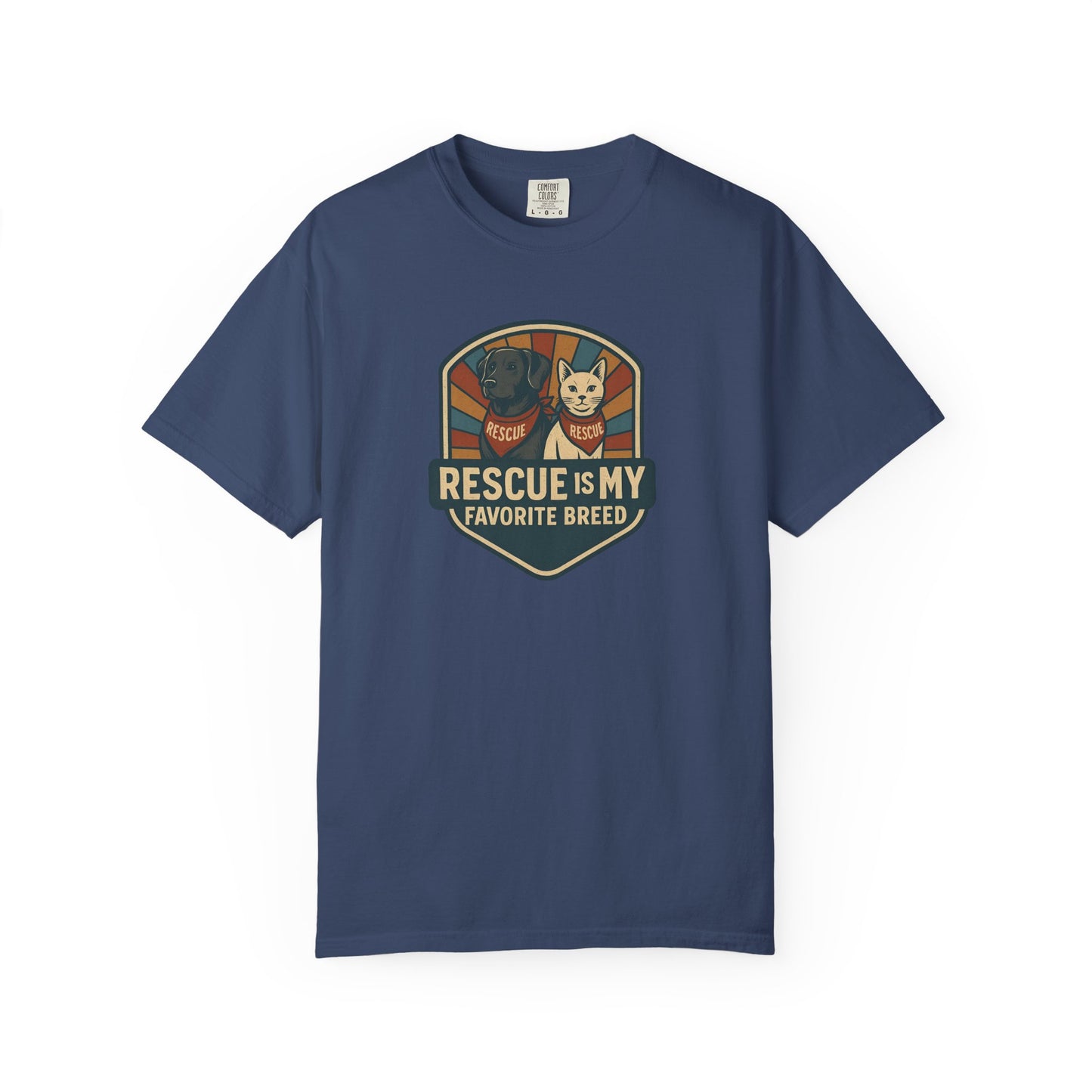 Rescue is My Favorite Breed T-Shirt, Unisex Animal Lover Tee, Pet Adoption Gift, Casual Wear, Dog Lover Shirt, Gift for Him/Her
