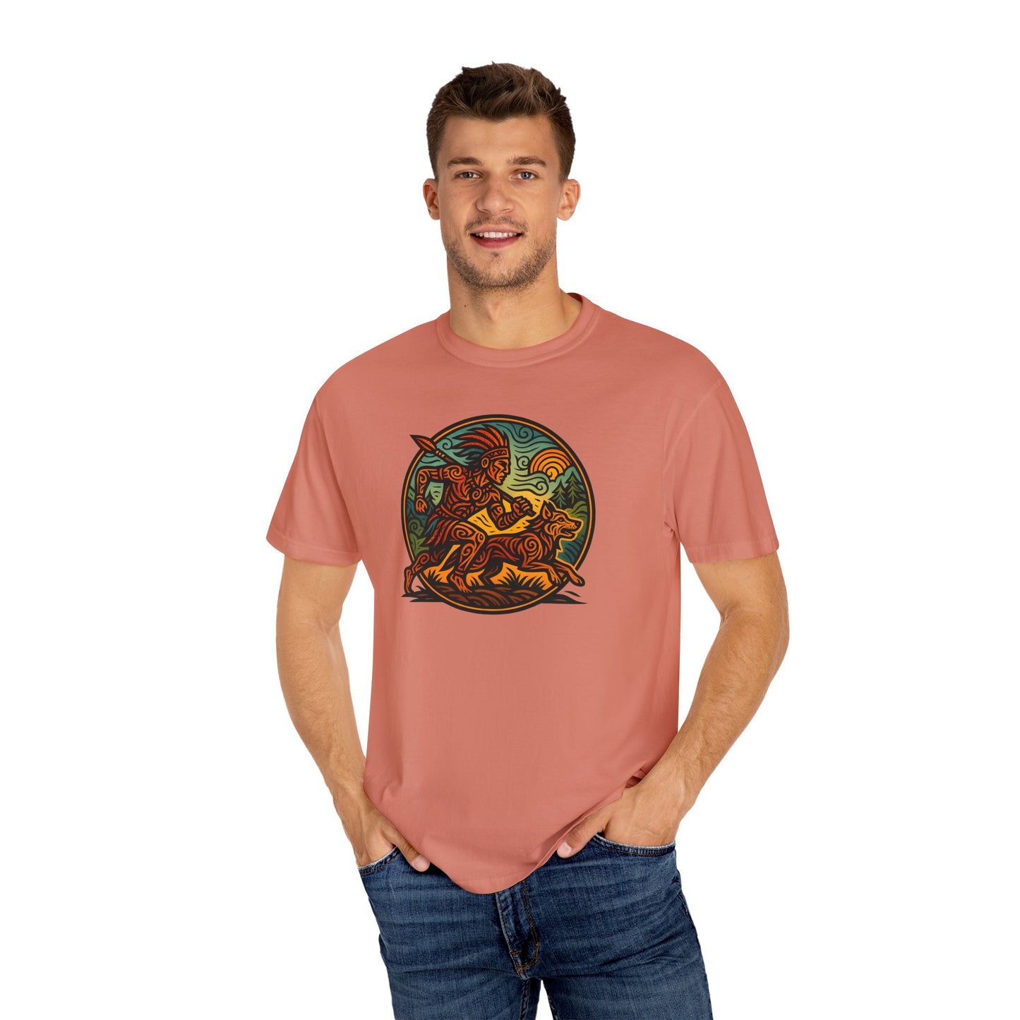 Vintage-Inspired Garment-Dyed T-Shirt, Artistic Tee for Nature Lovers, Perfect Gift for Birthdays, Casual Outings, Eco-Friendly Fashion
