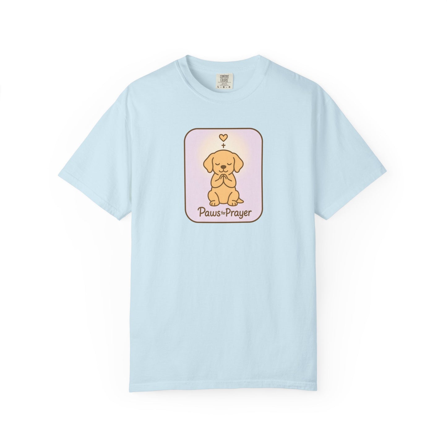 Prayerful Paws Unisex T-Shirt, Dog Lover Gift, Cute Pet Tee, Animal Prayer Shirt, Casual Animal Tees, Gift for Dog Owners
