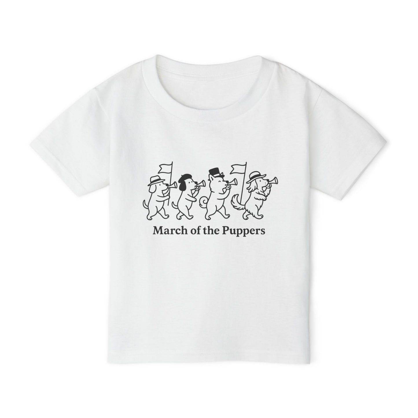 March of the Puppers Toddler T-Shirt, Cute Kids Tee, Animal Parade Shirt, Fun Birthday Gift, Playful Outfit for Toddlers