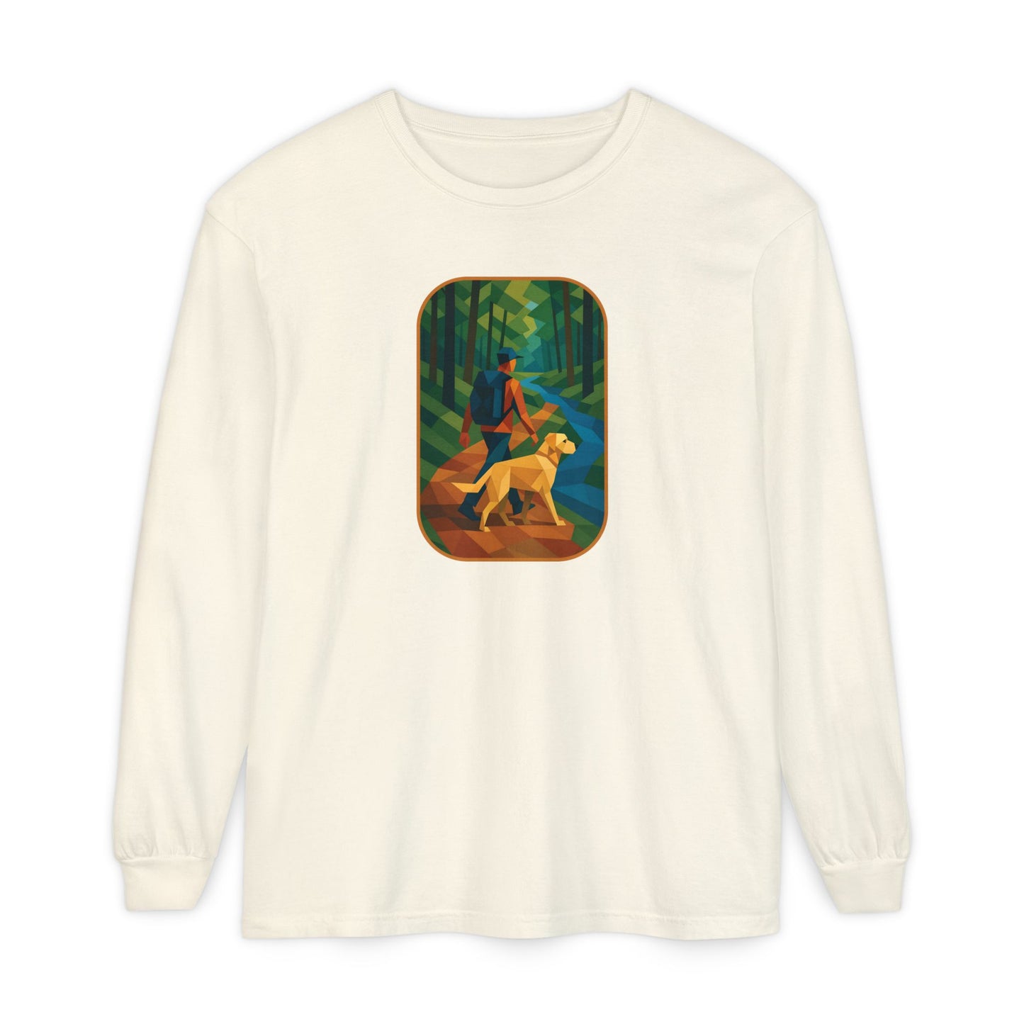 Scenic Dog Walk Design | Casual Comfort, Gift for Dog Lovers, Nature Enthusiasts, Cozy Outfit, Eco-Friendly Wear