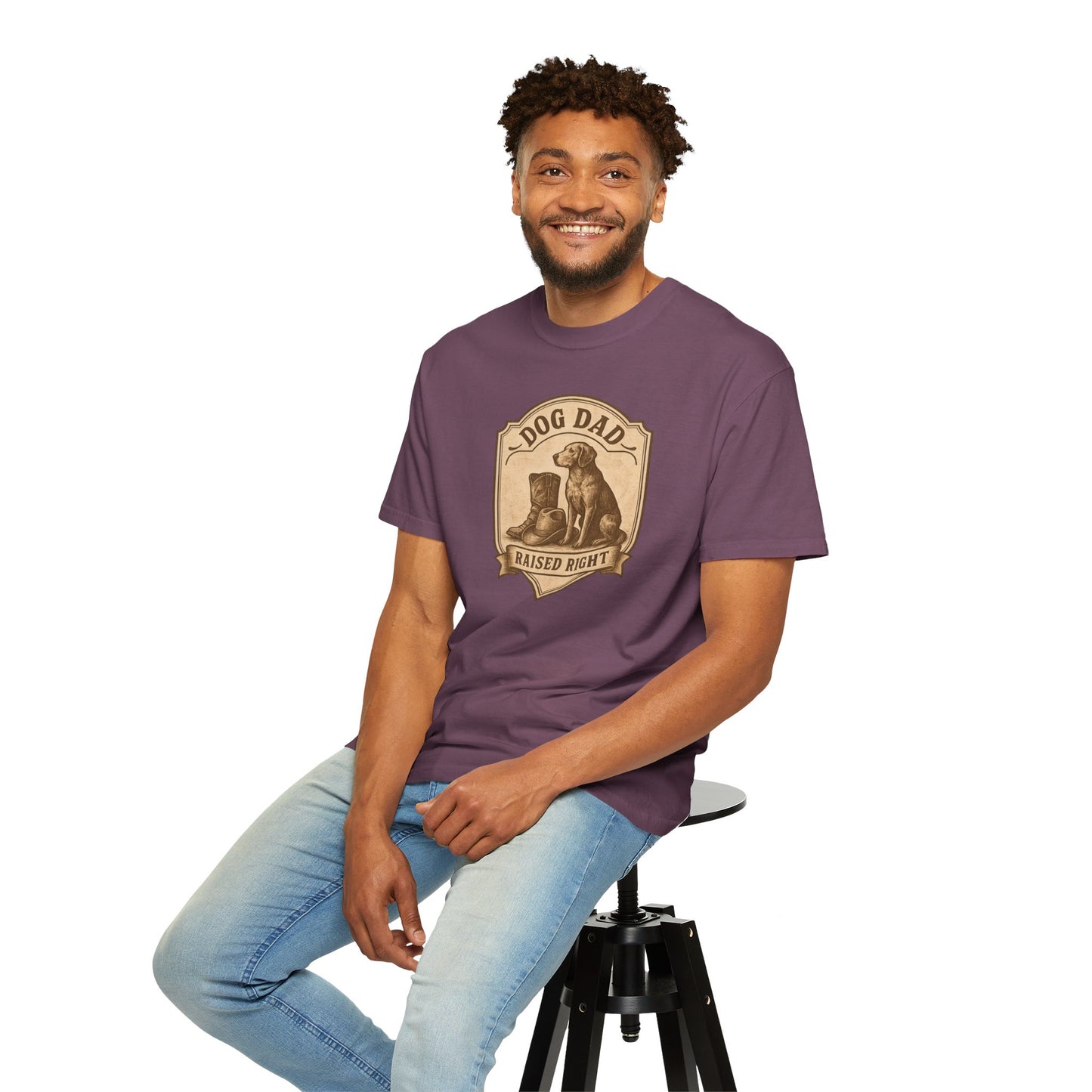 Dog Dad Raised Right T-Shirt, Gift for Dog Lovers, Cute Pet Apparel, Funny Dog Dad Tee, Unisex Casual Wear