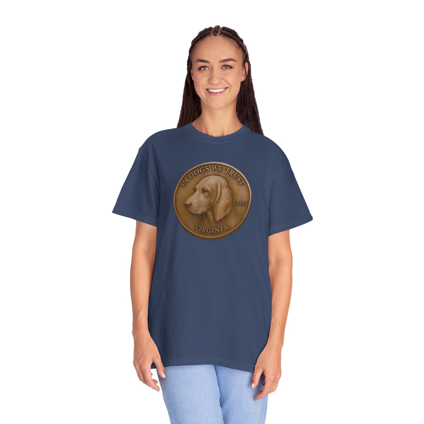 Virginia State Coin T-Shirt Collection - Proud Dog Breed Illustrations